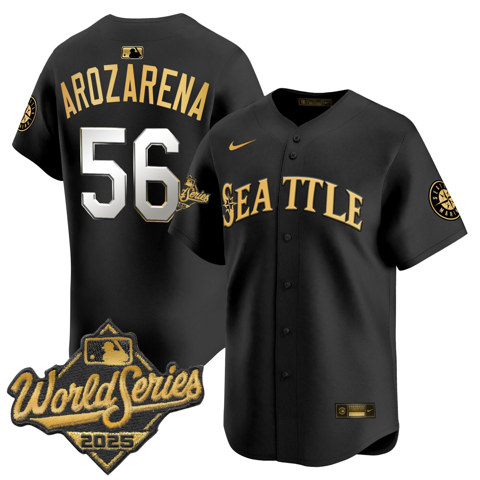 Men's Seattle Mariners 2025 World Series Vapor Premier Limited Jersey - All Stitched - Image 16