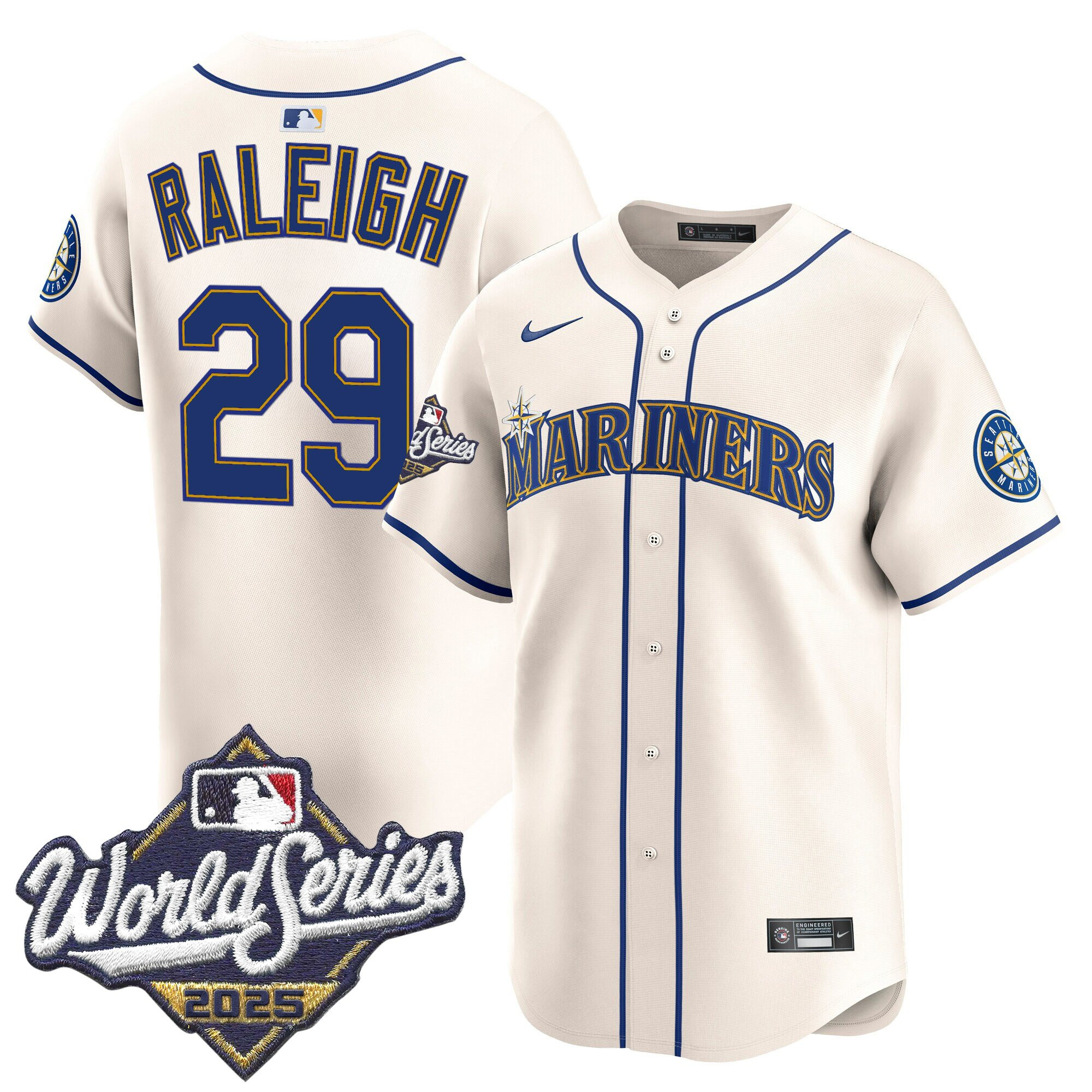 Men's Seattle Mariners 2025 World Series Vapor Premier Limited Jersey - All Stitched - Image 19