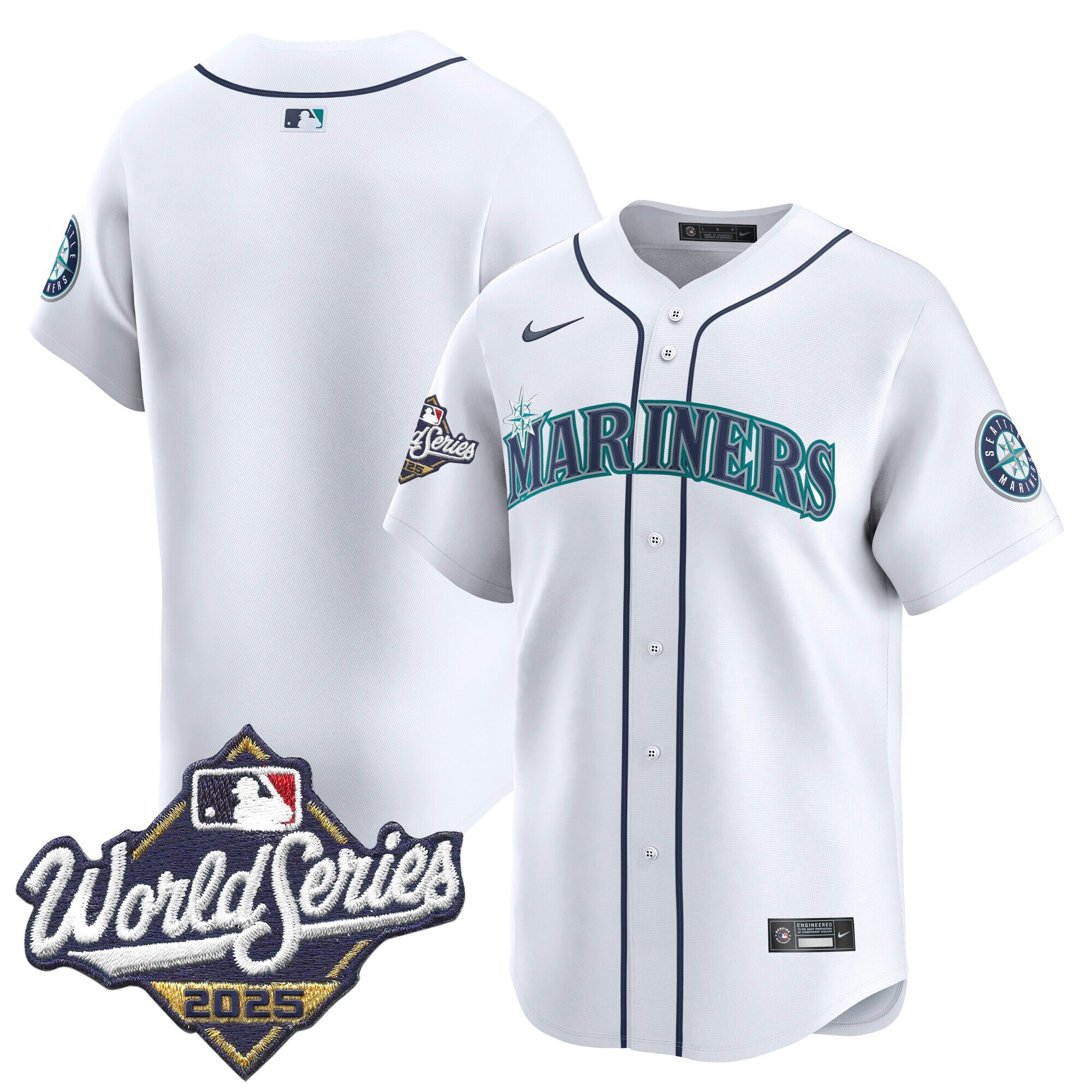 Men's Seattle Mariners 2025 World Series Vapor Premier Limited Jersey - All Stitched - Image 45