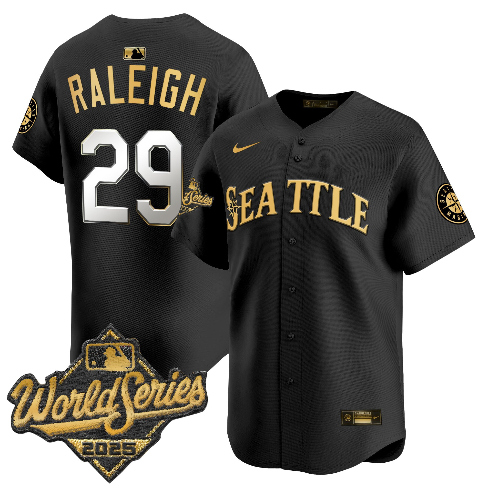 Men's Seattle Mariners 2025 World Series Vapor Premier Limited Jersey - All Stitched - Image 10