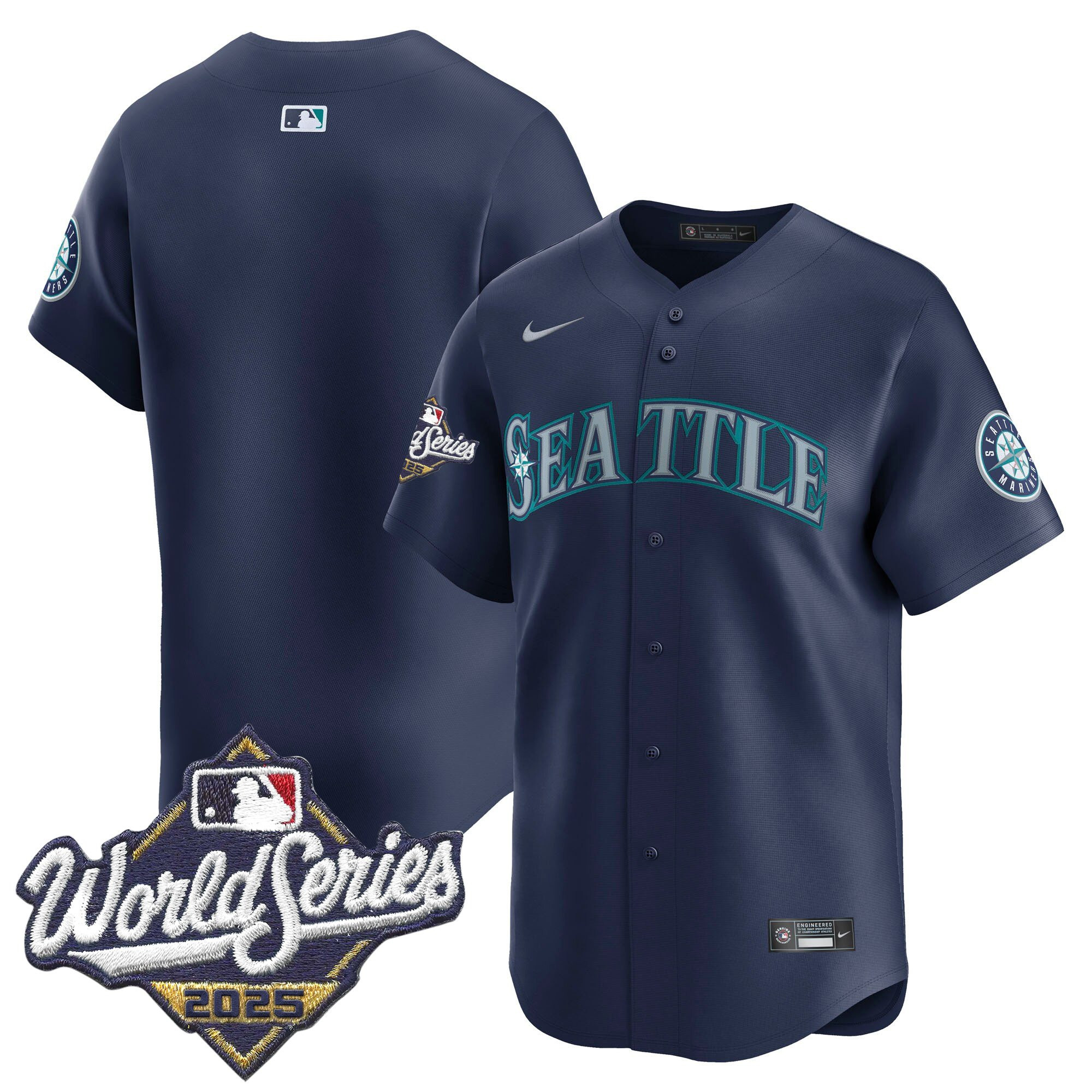 Men's Seattle Mariners 2025 World Series Vapor Premier Limited Jersey - All Stitched - Image 54