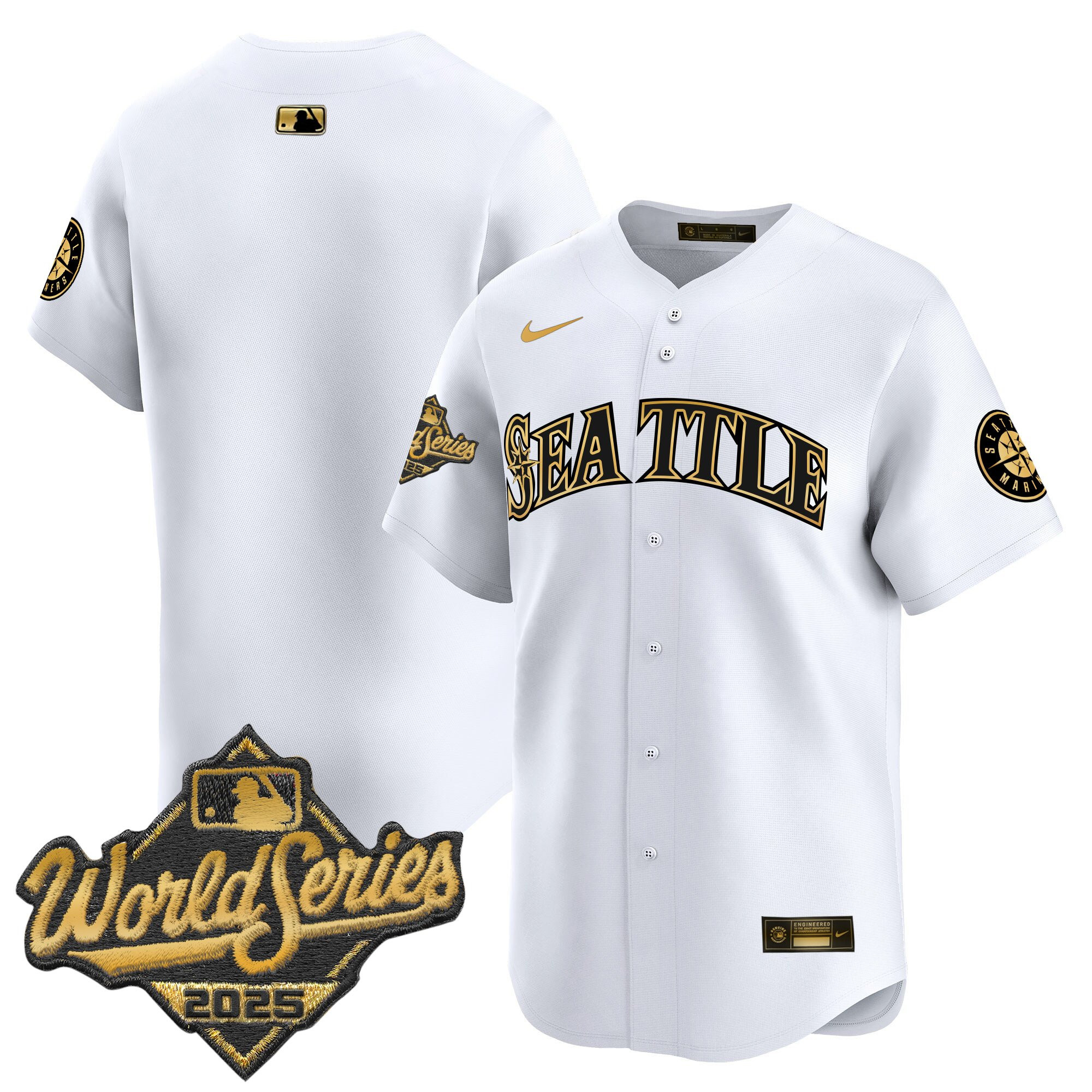 Men's Seattle Mariners 2025 World Series Vapor Premier Limited Jersey - All Stitched - Image 9