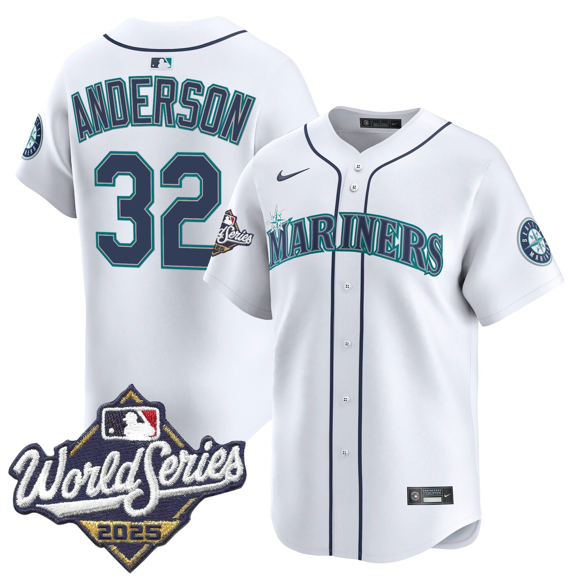 Men's Seattle Mariners 2025 World Series Vapor Premier Limited Jersey - All Stitched - Image 44