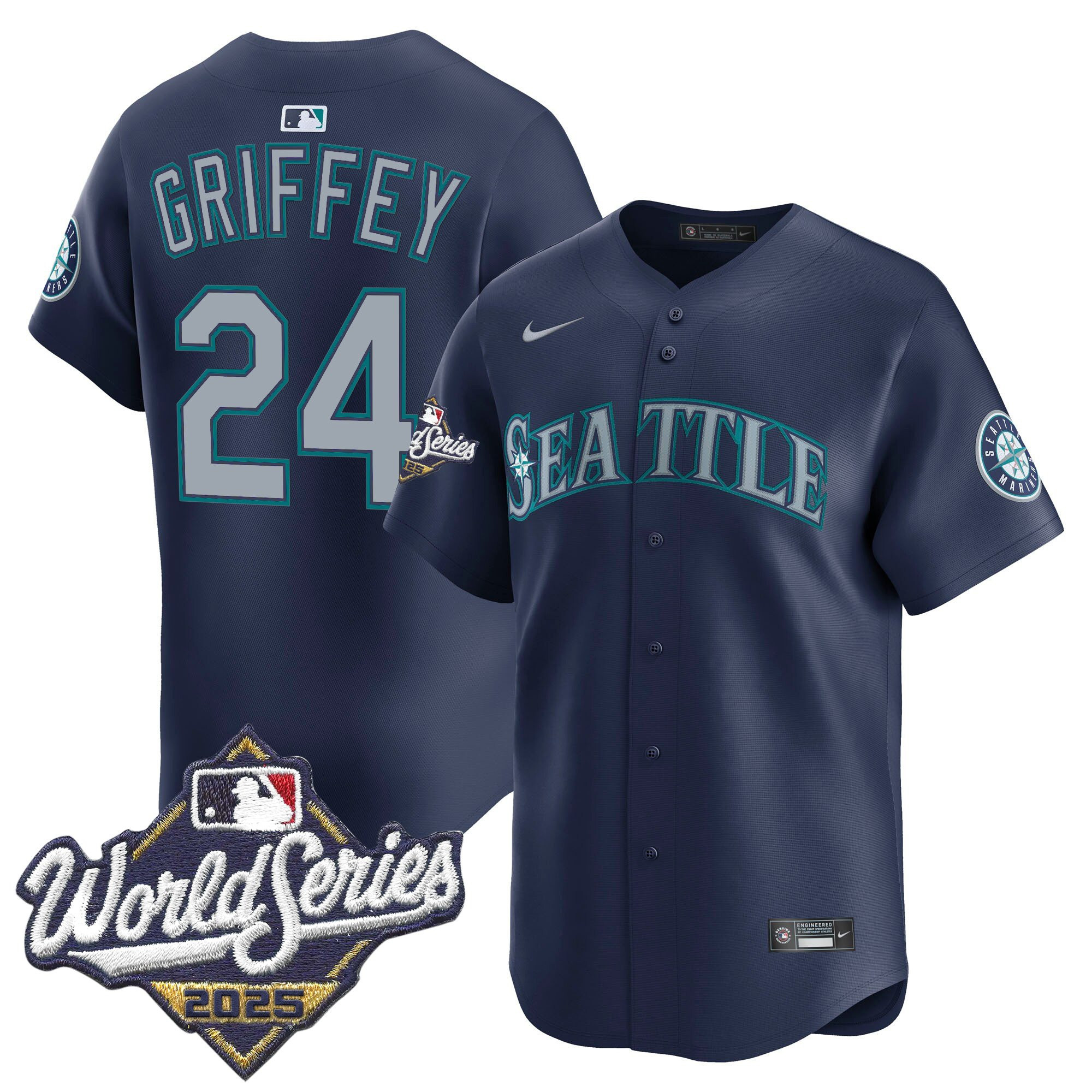 Men's Seattle Mariners 2025 World Series Vapor Premier Limited Jersey - All Stitched - Image 51
