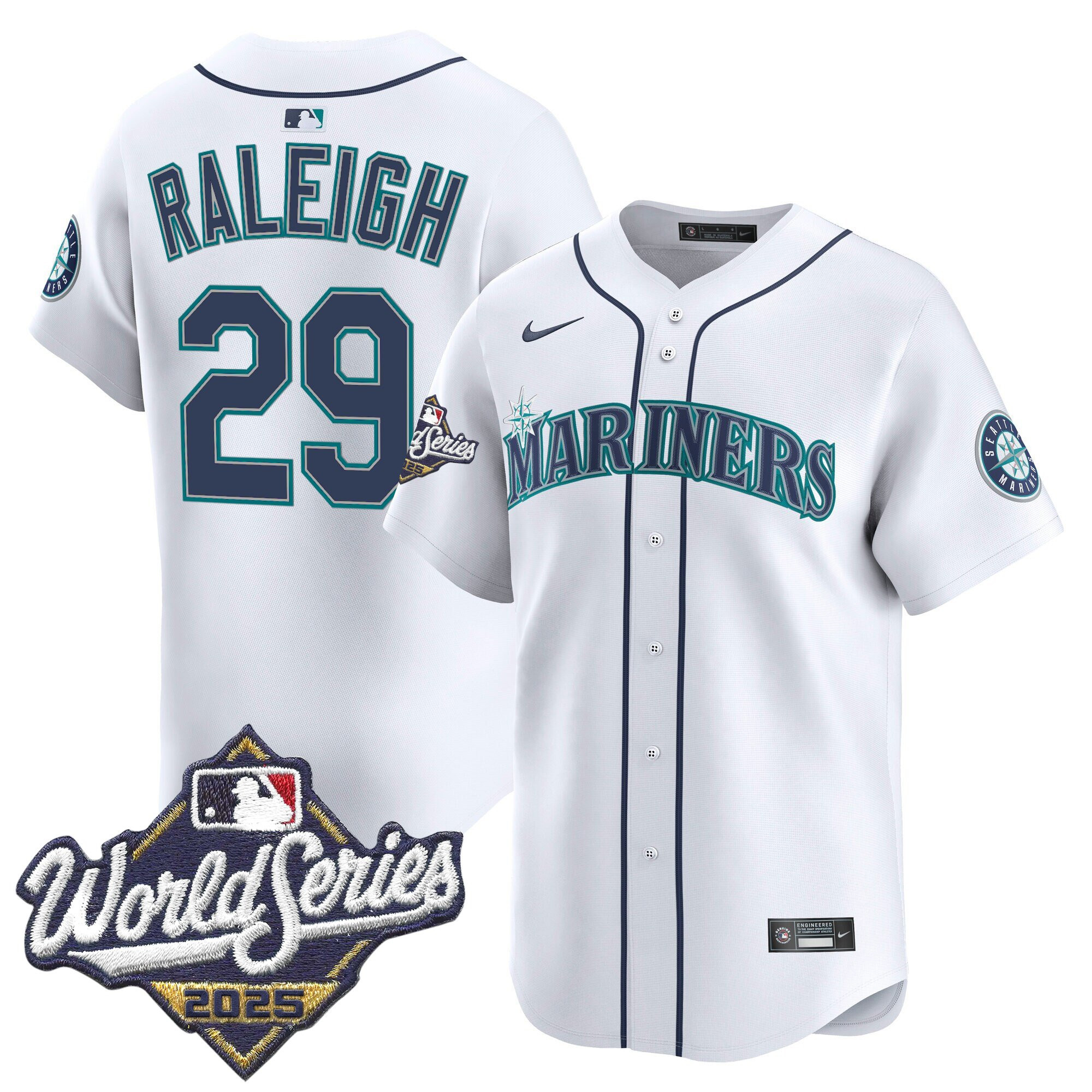 Men's Seattle Mariners 2025 World Series Vapor Premier Limited Jersey - All Stitched - Image 37