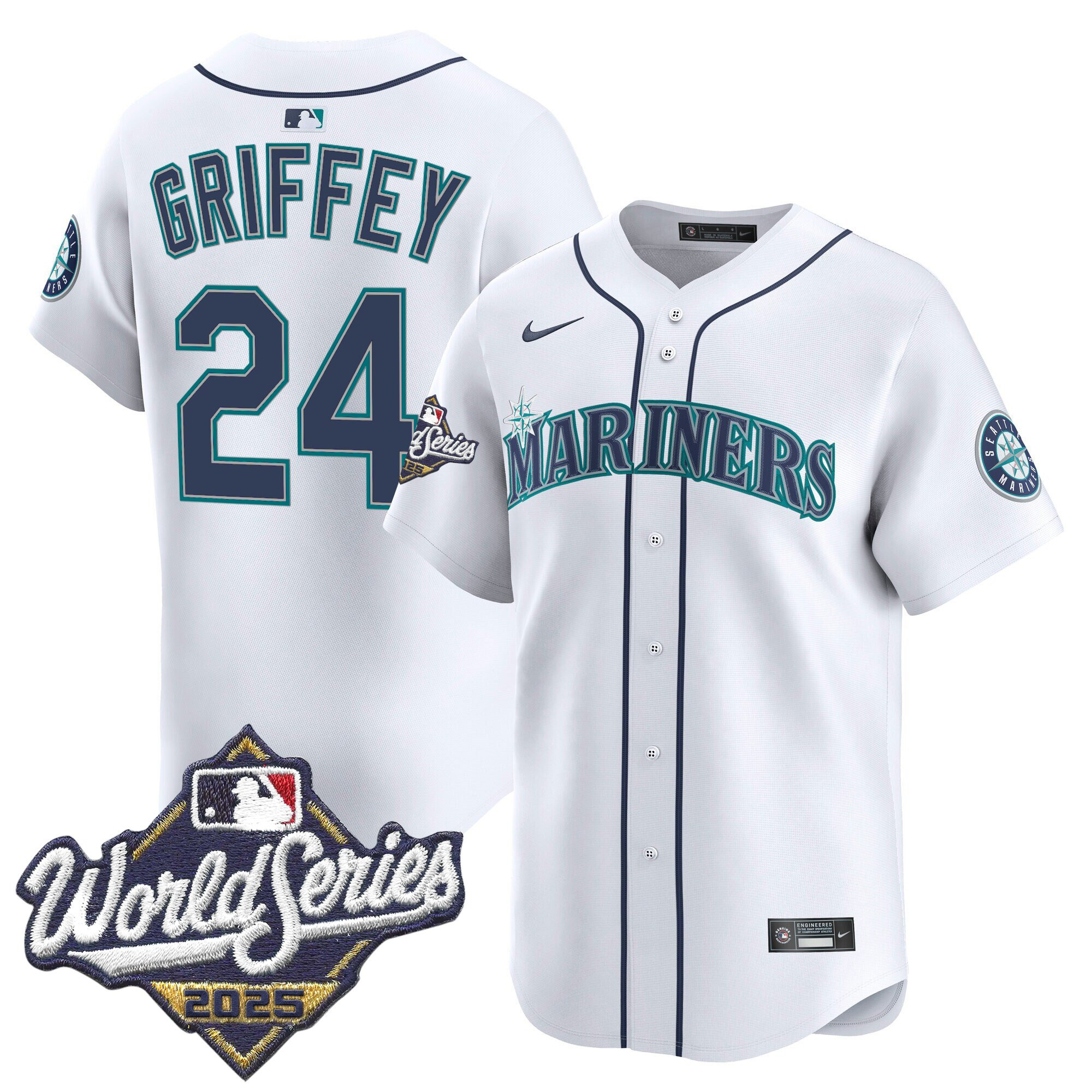 Men's Seattle Mariners 2025 World Series Vapor Premier Limited Jersey - All Stitched - Image 42