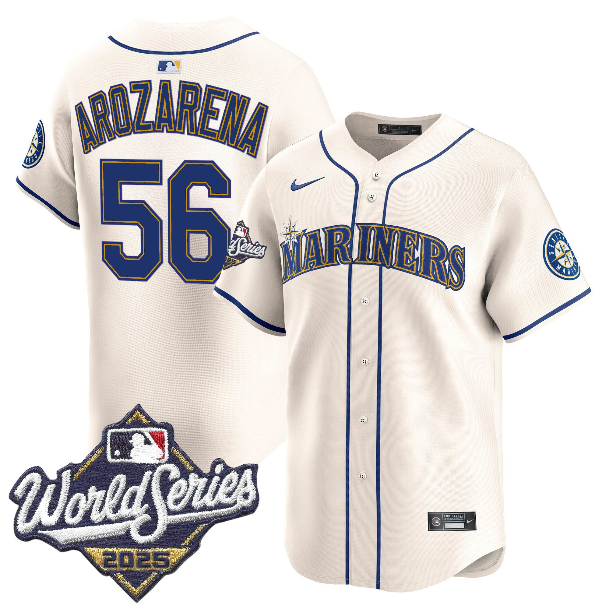 Men's Seattle Mariners 2025 World Series Vapor Premier Limited Jersey - All Stitched - Image 25
