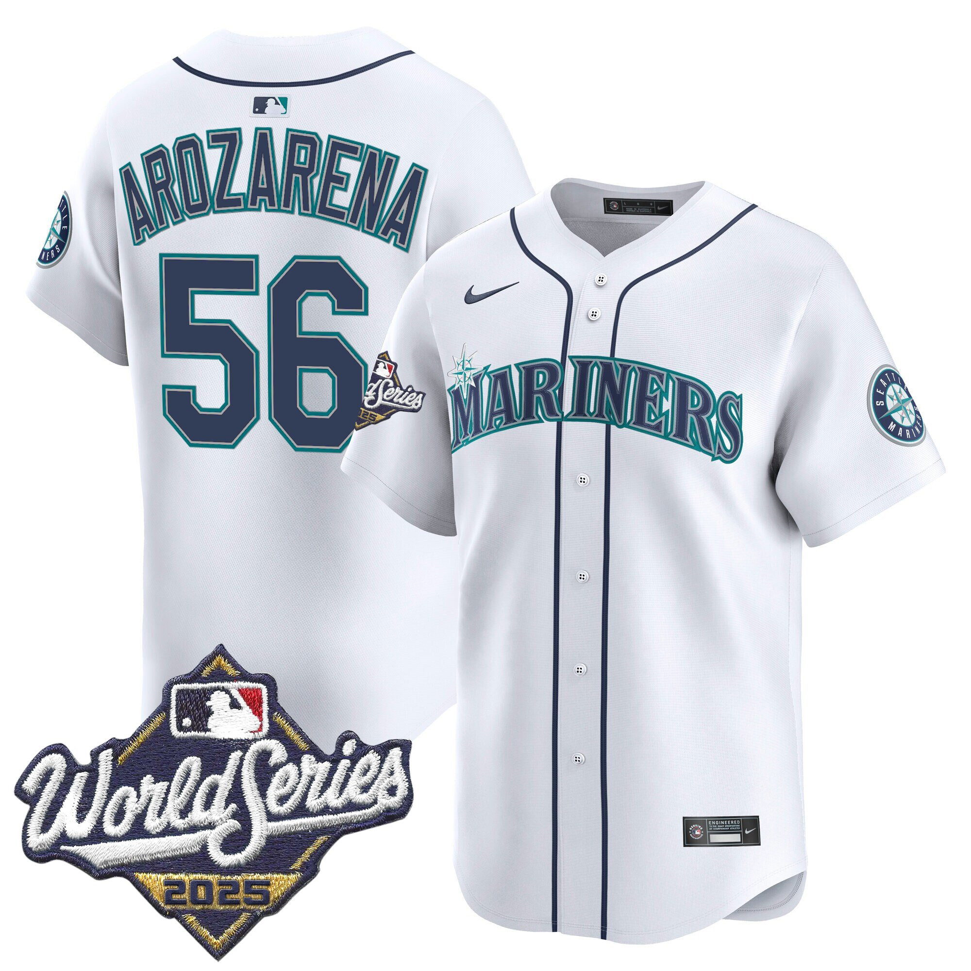 Men's Seattle Mariners 2025 World Series Vapor Premier Limited Jersey - All Stitched - Image 43