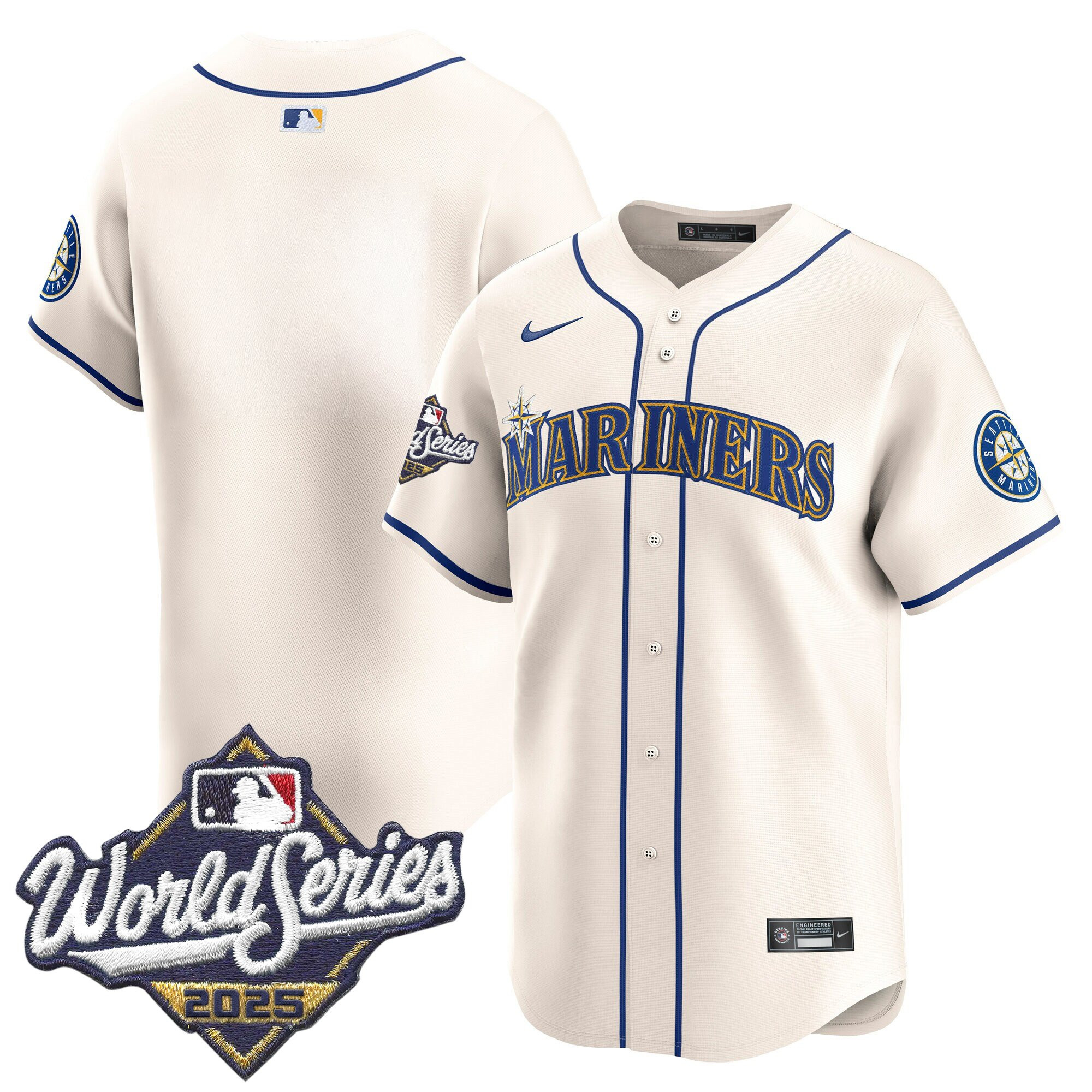 Men's Seattle Mariners 2025 World Series Vapor Premier Limited Jersey - All Stitched - Image 27