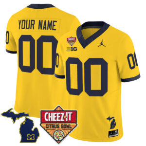 Michigan Wolverines 2025 Cheez-It Citrus Bowl Vapor Limited Custom Jersey - All Stitched
