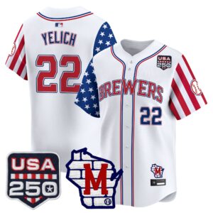 Men's Milwaukee Brewers "America250 Edition" Vapor Premier Limited Jersey - All Stitched