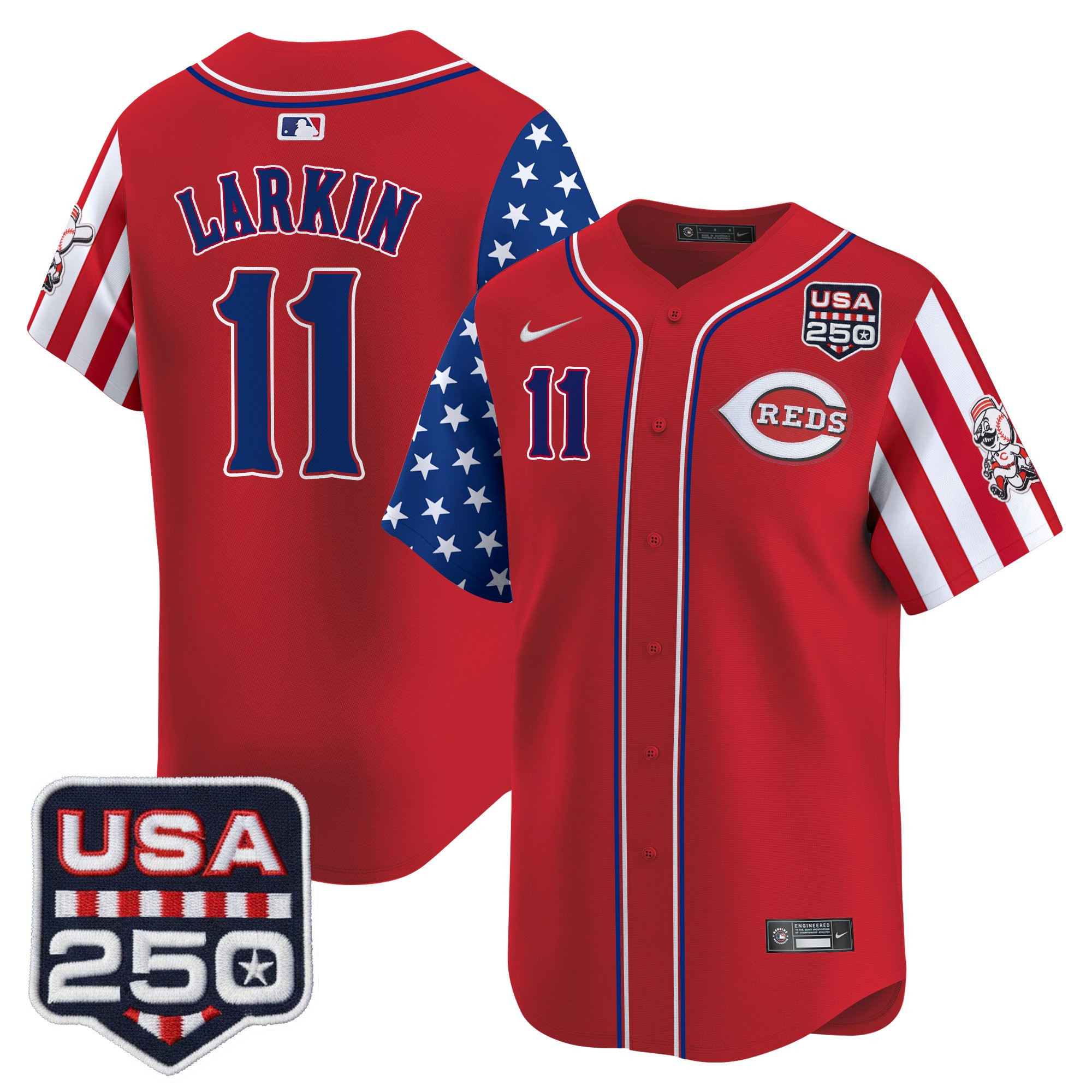 Men's Cincinnati Reds "America250 Edition" Vapor Premier Limited Jersey - All Stitched - Image 15