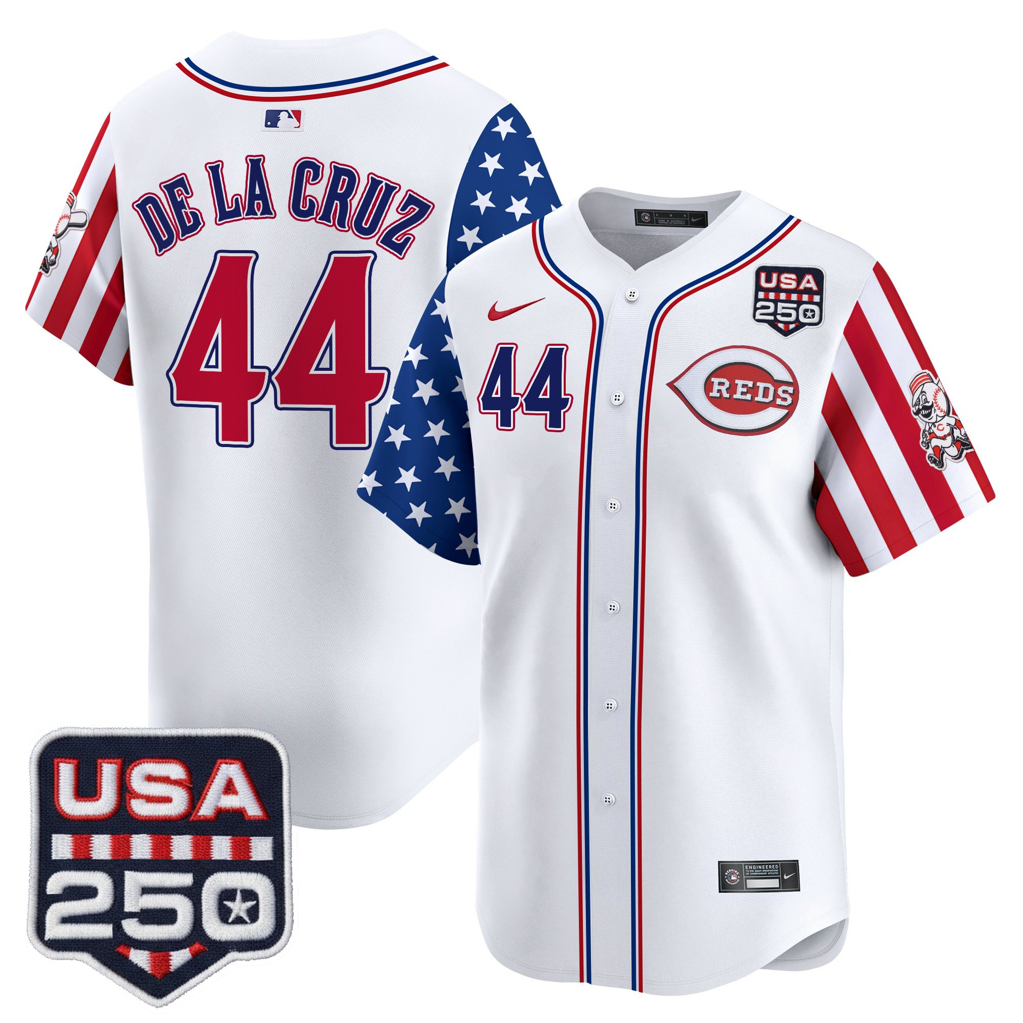 Men's Cincinnati Reds "America250 Edition" Vapor Premier Limited Jersey - All Stitched - Image 3