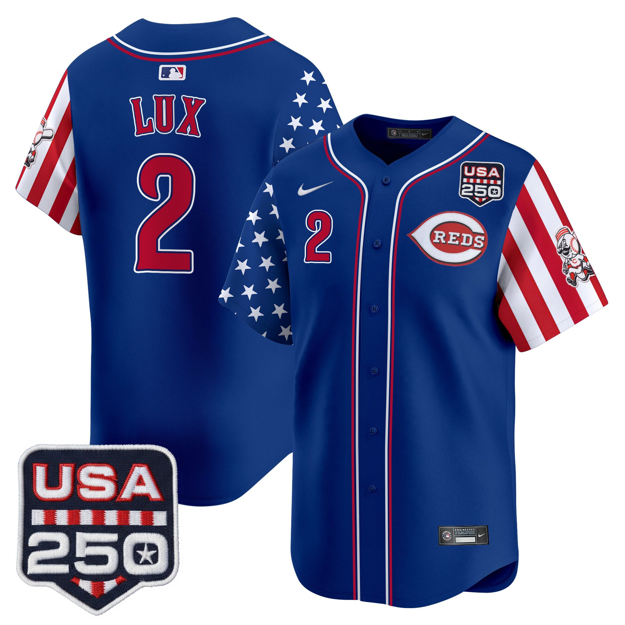 Men's Cincinnati Reds "America250 Edition" Vapor Premier Limited Jersey - All Stitched - Image 27