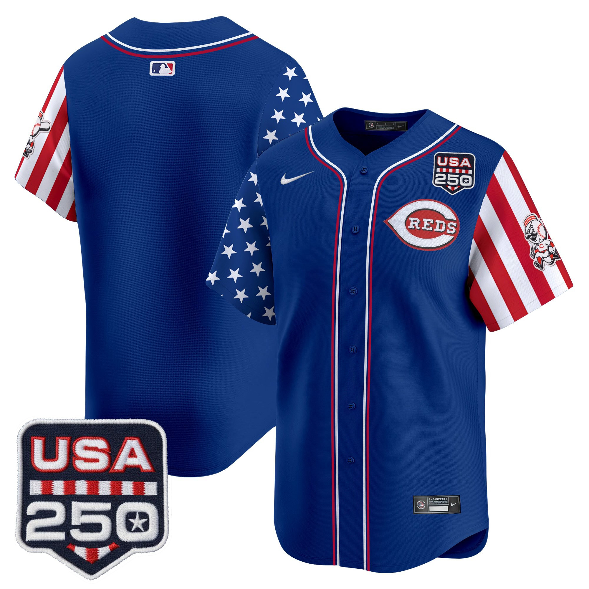 Men's Cincinnati Reds "America250 Edition" Vapor Premier Limited Jersey - All Stitched - Image 33