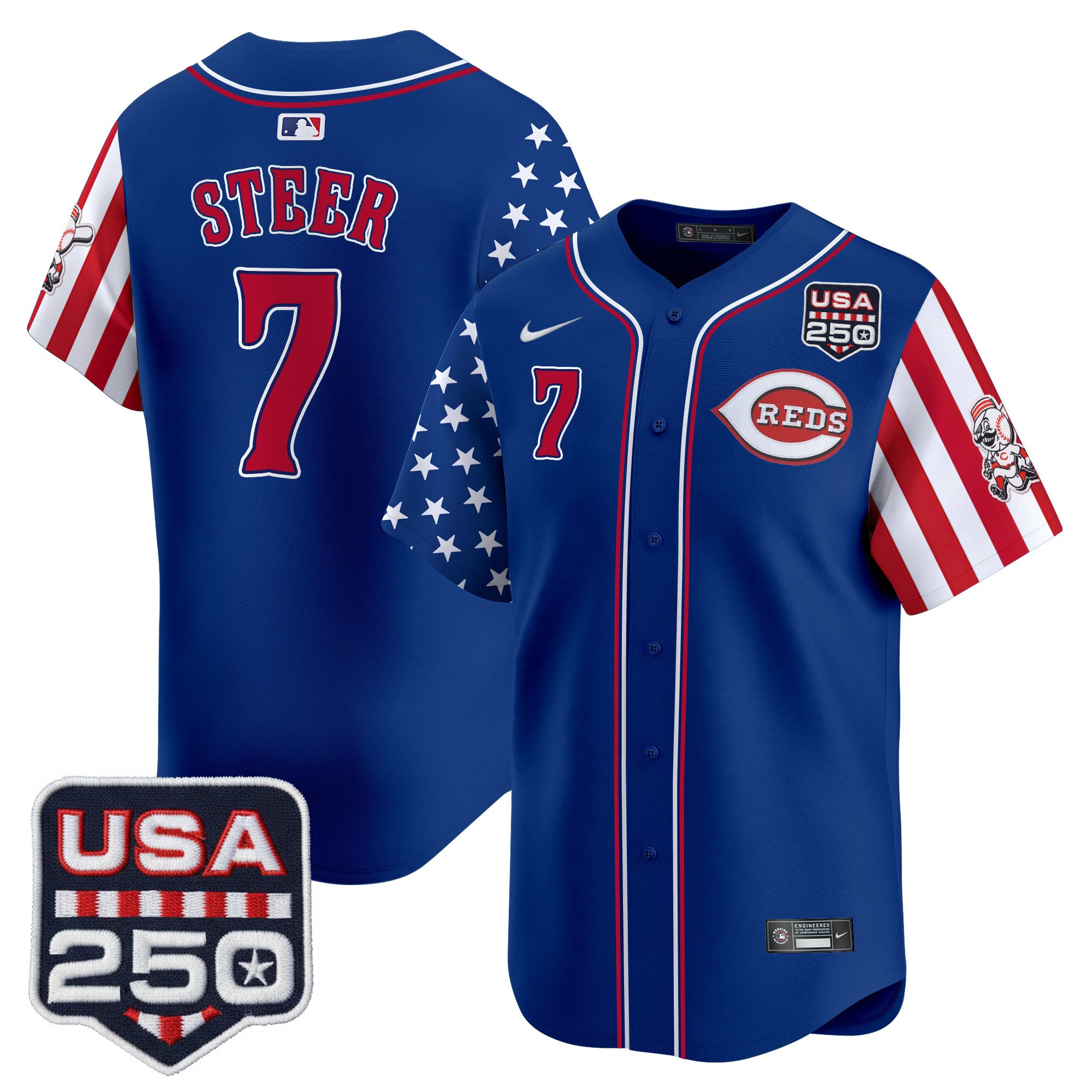 Men's Cincinnati Reds "America250 Edition" Vapor Premier Limited Jersey - All Stitched - Image 29