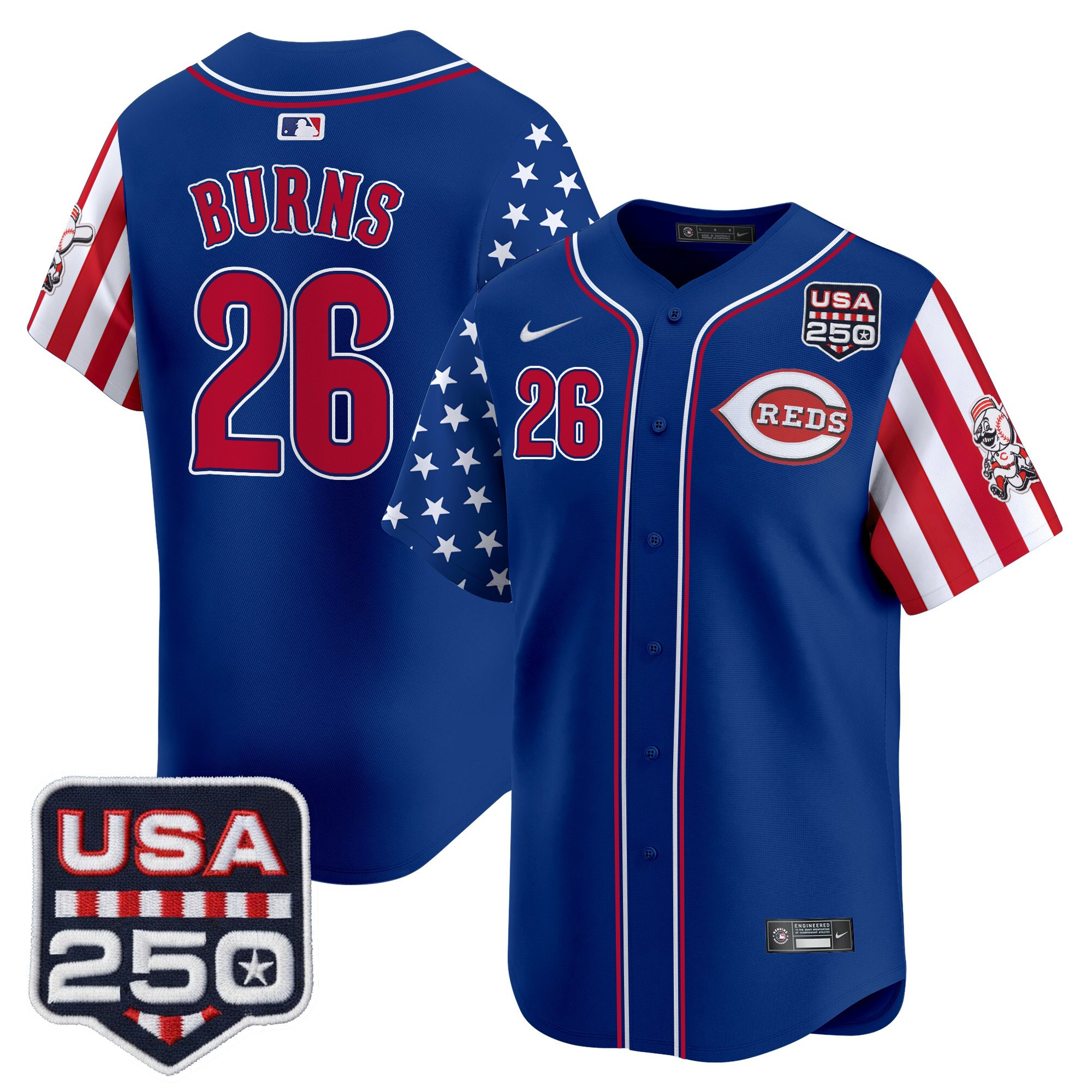 Men's Cincinnati Reds "America250 Edition" Vapor Premier Limited Jersey - All Stitched - Image 31