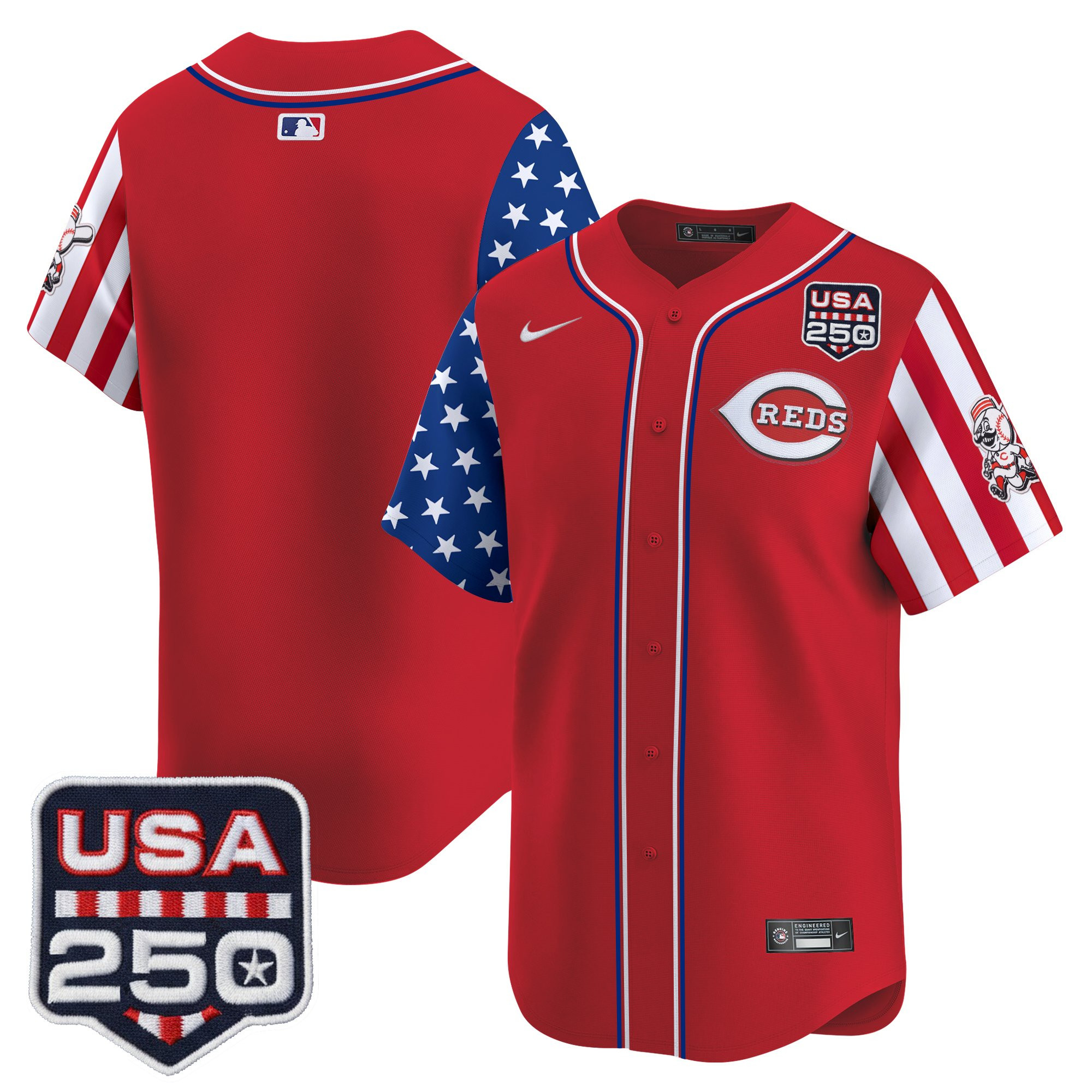 Men's Cincinnati Reds "America250 Edition" Vapor Premier Limited Jersey - All Stitched - Image 22