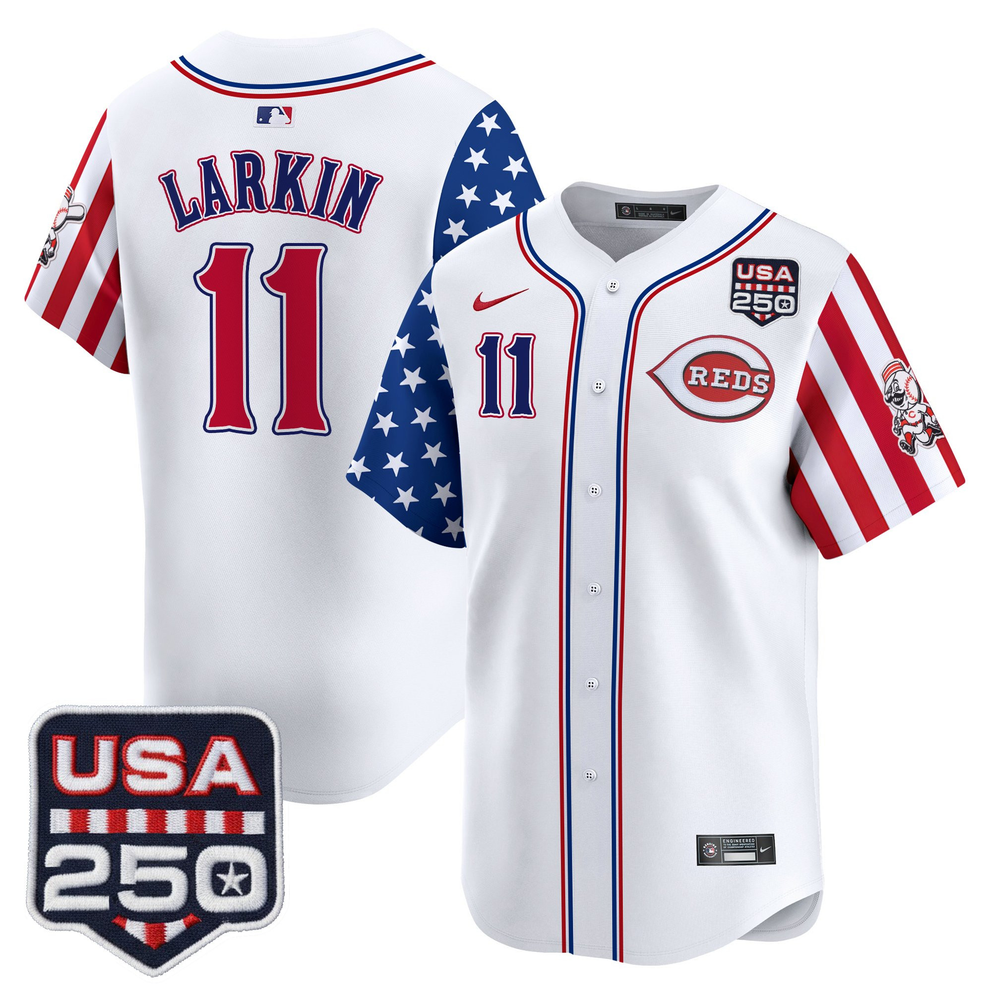 Men's Cincinnati Reds "America250 Edition" Vapor Premier Limited Jersey - All Stitched - Image 4