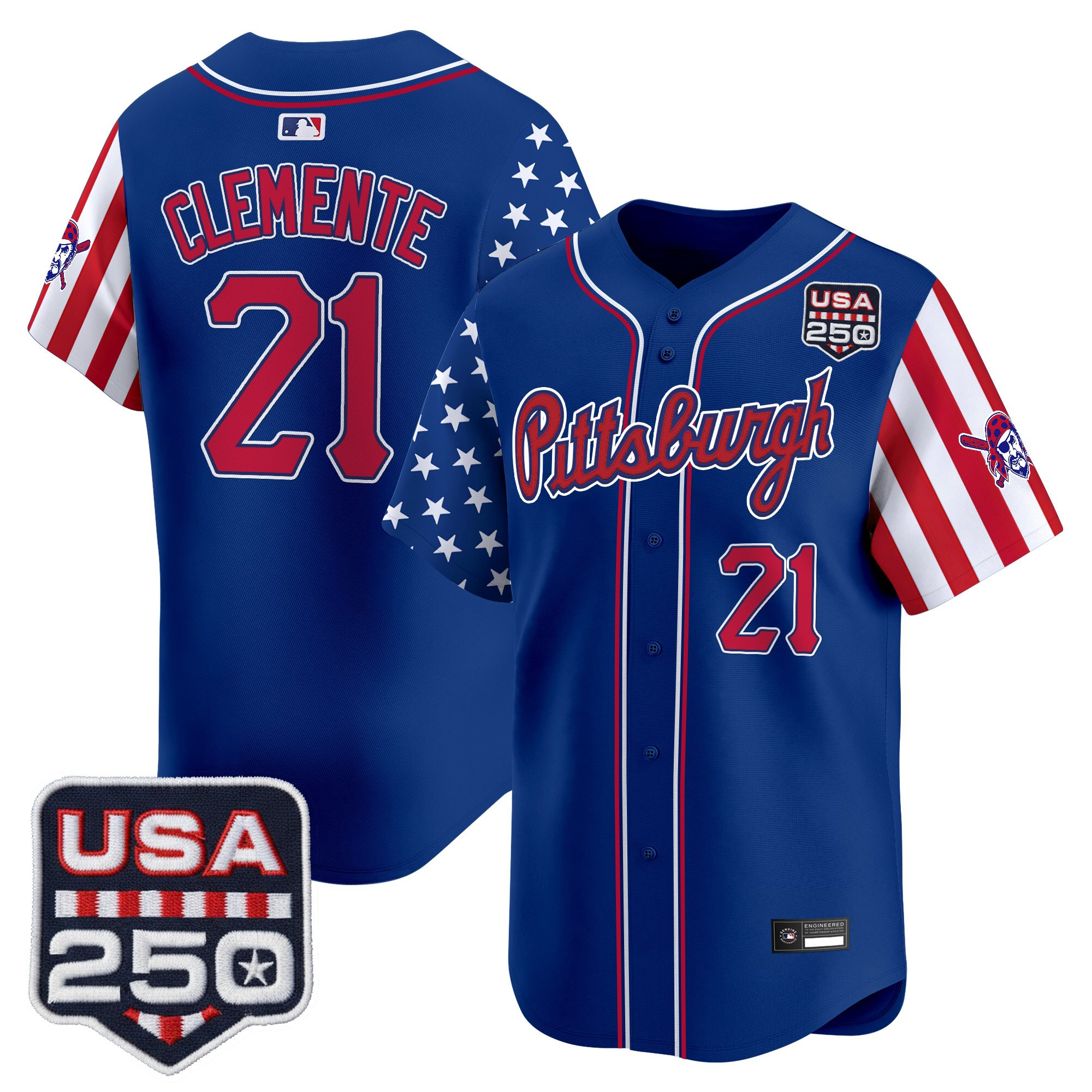 Men's Pittsburgh Pirates "America250 Edition" Vapor Premier Limited Jersey - All Stitched - Image 26