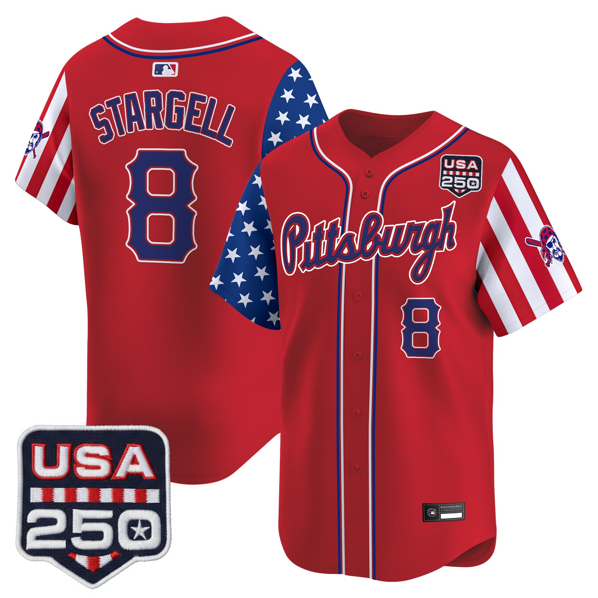 Men's Pittsburgh Pirates "America250 Edition" Vapor Premier Limited Jersey - All Stitched - Image 19