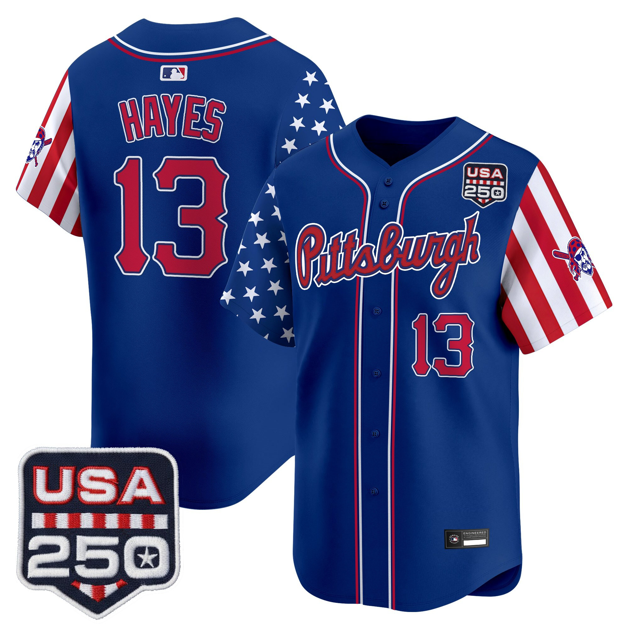 Men's Pittsburgh Pirates "America250 Edition" Vapor Premier Limited Jersey - All Stitched - Image 27