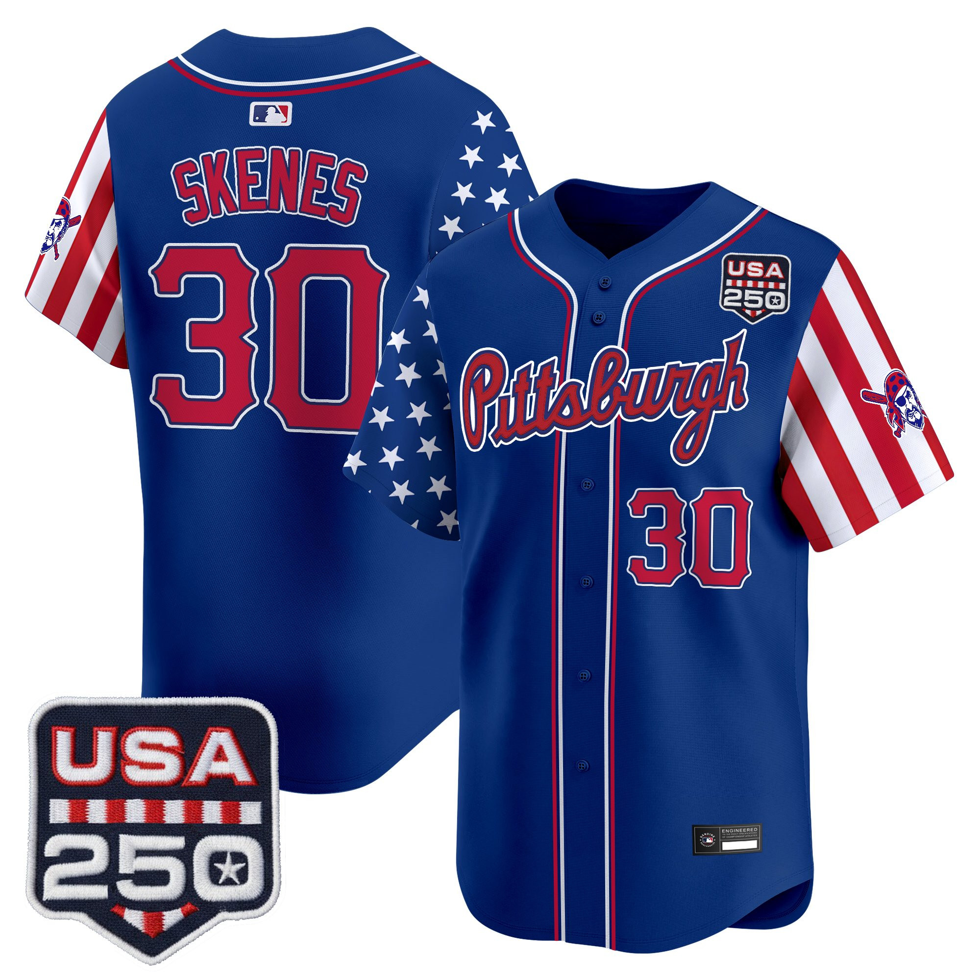 Men's Pittsburgh Pirates "America250 Edition" Vapor Premier Limited Jersey - All Stitched - Image 21