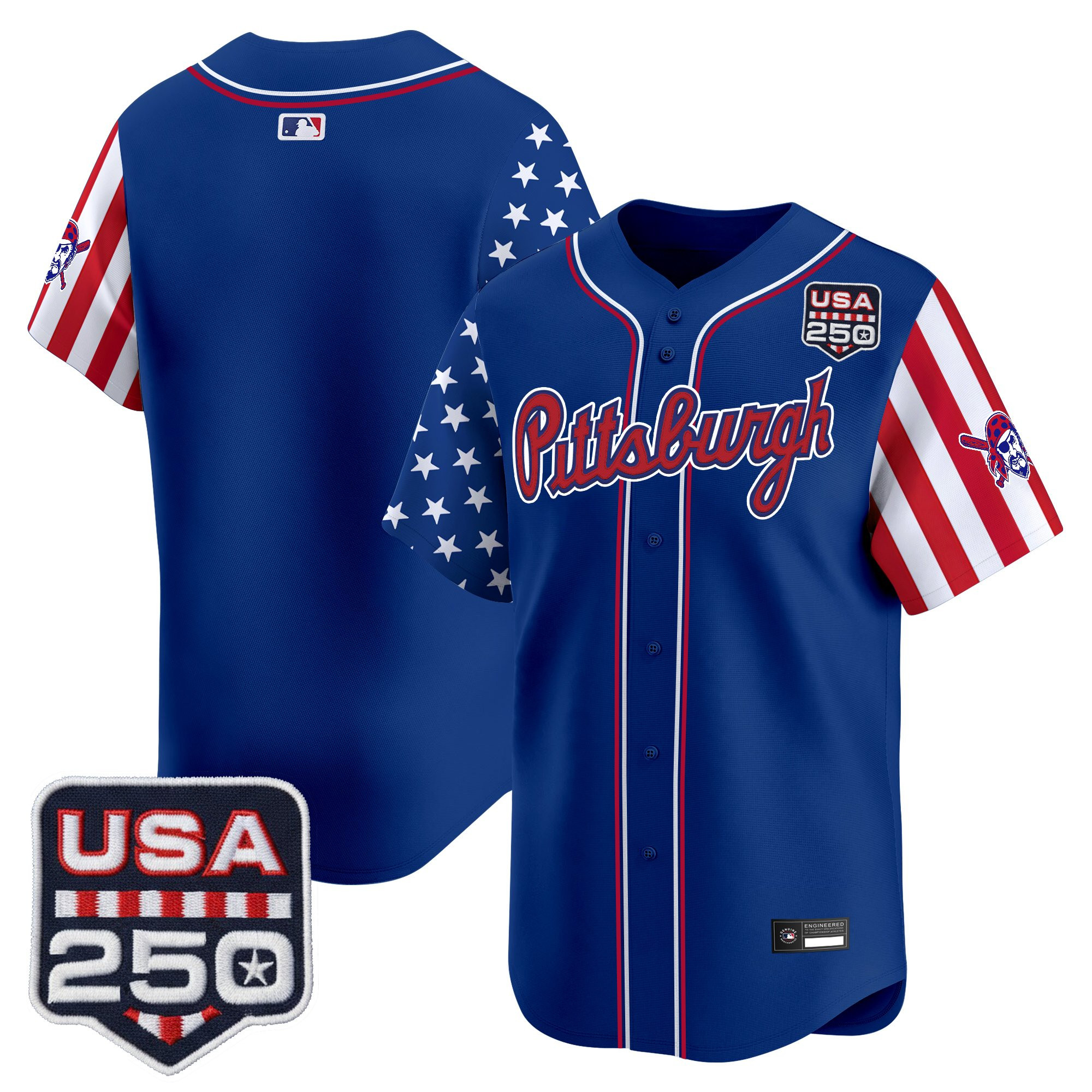 Men's Pittsburgh Pirates "America250 Edition" Vapor Premier Limited Jersey - All Stitched - Image 30