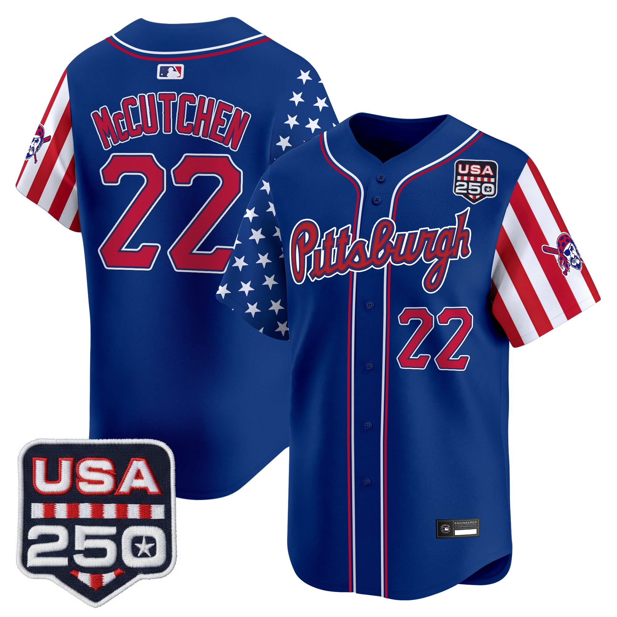 Men's Pittsburgh Pirates "America250 Edition" Vapor Premier Limited Jersey - All Stitched - Image 23
