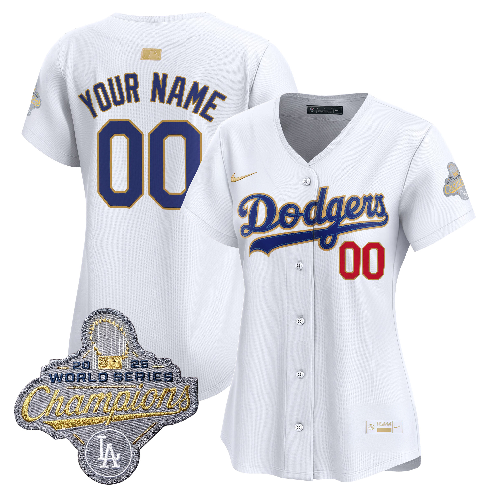 Los Angeles Dodgers "Gold Collection" Premier Limited Custom Jersey - All Stitched - Image 7