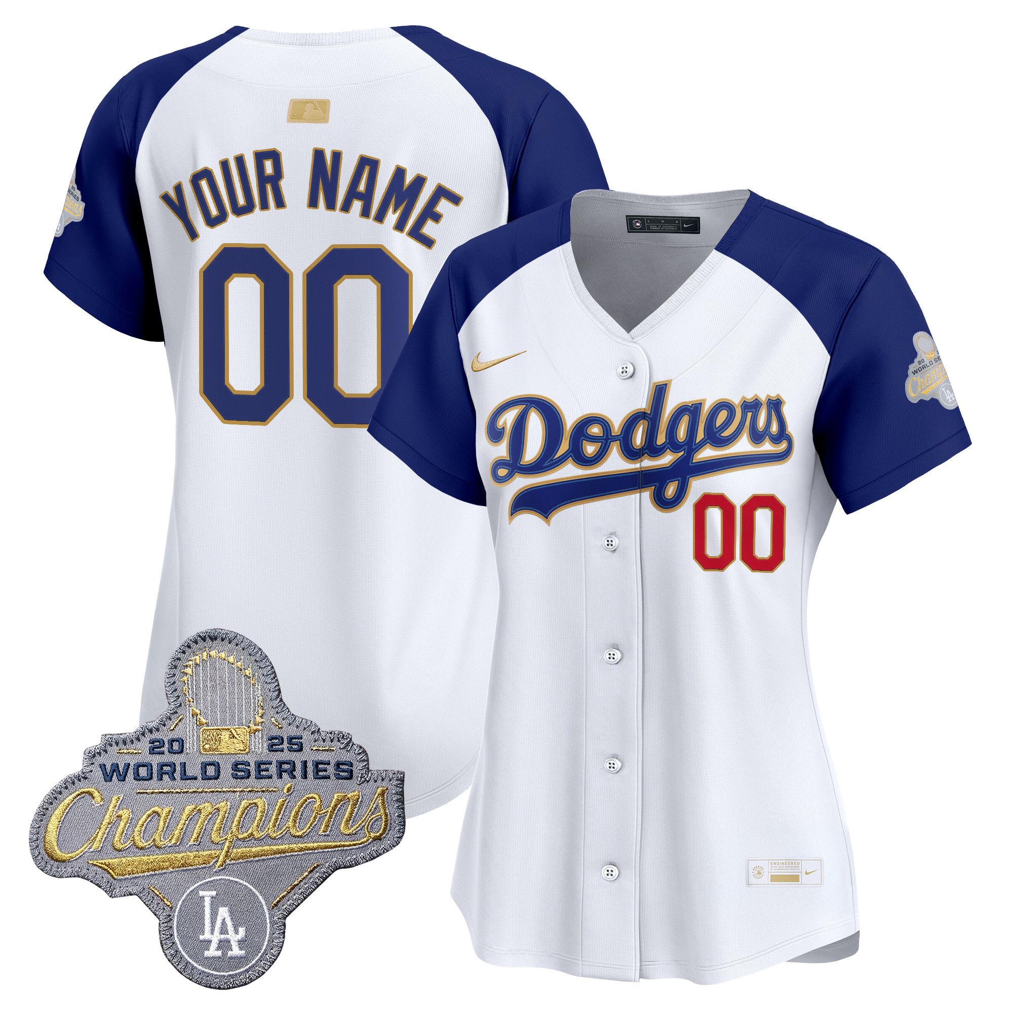 Los Angeles Dodgers "Gold Collection" Premier Limited Custom Jersey - All Stitched - Image 6