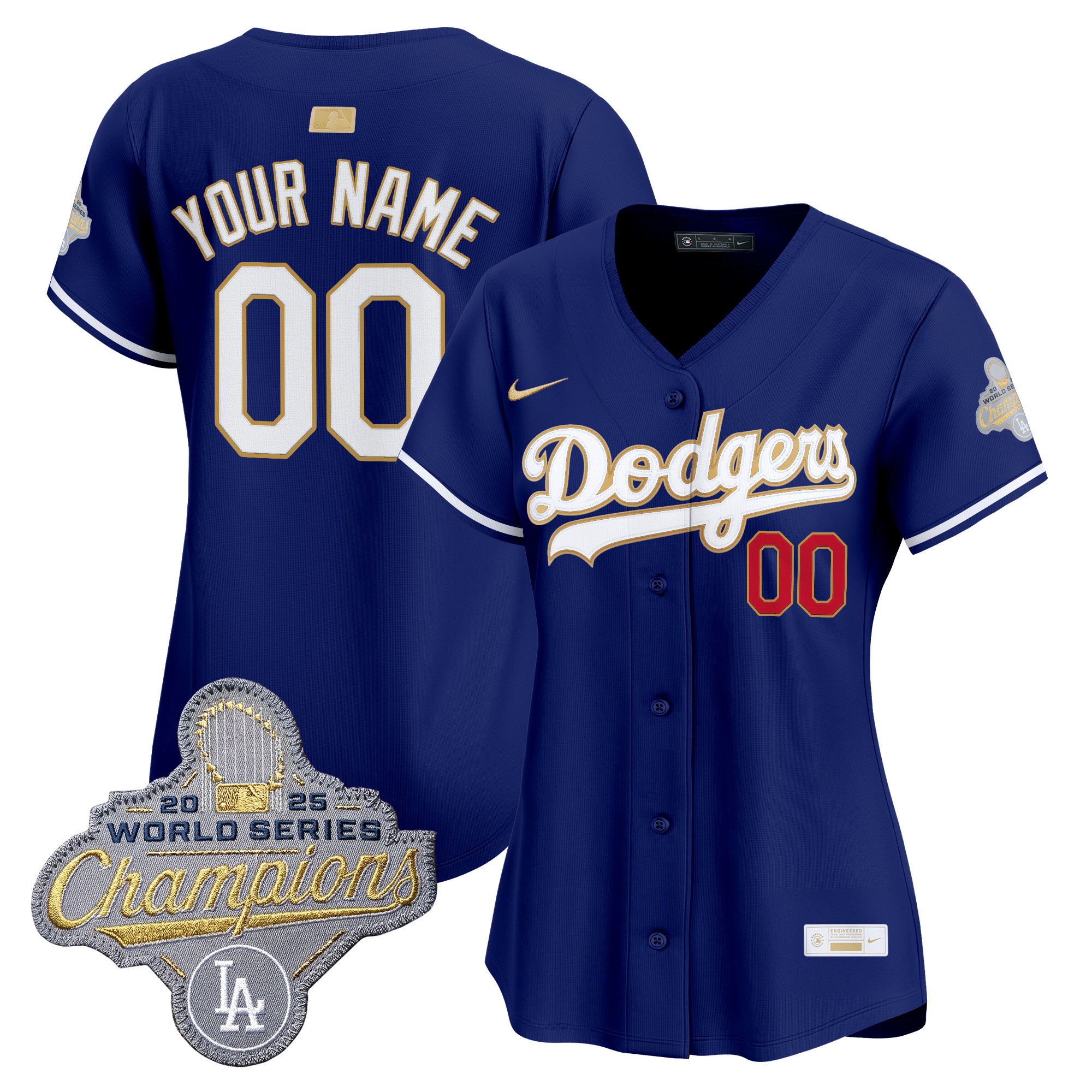 Los Angeles Dodgers "Gold Collection" Premier Limited Custom Jersey - All Stitched - Image 8