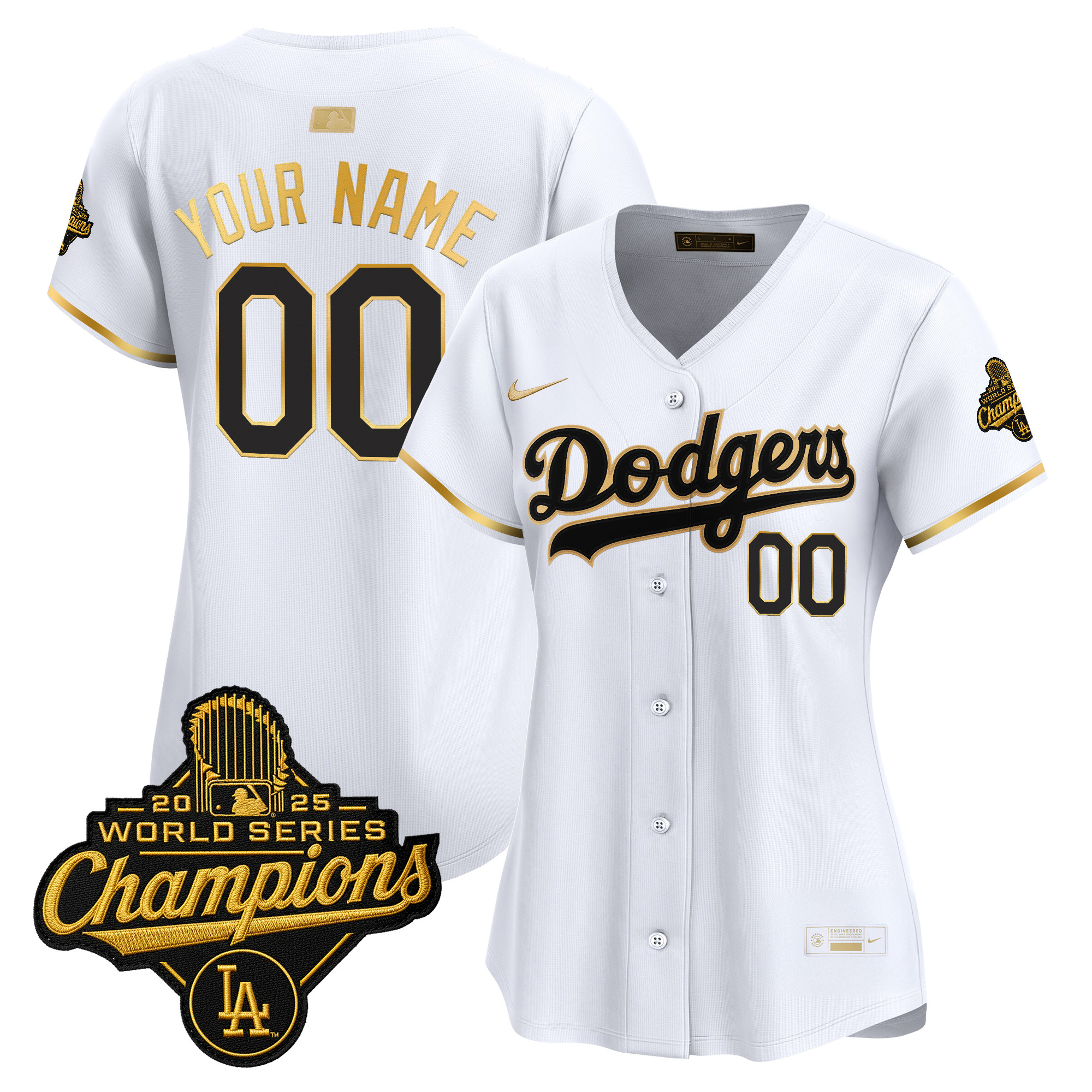 Los Angeles Dodgers "Gold Collection" Premier Limited Custom Jersey - All Stitched - Image 10