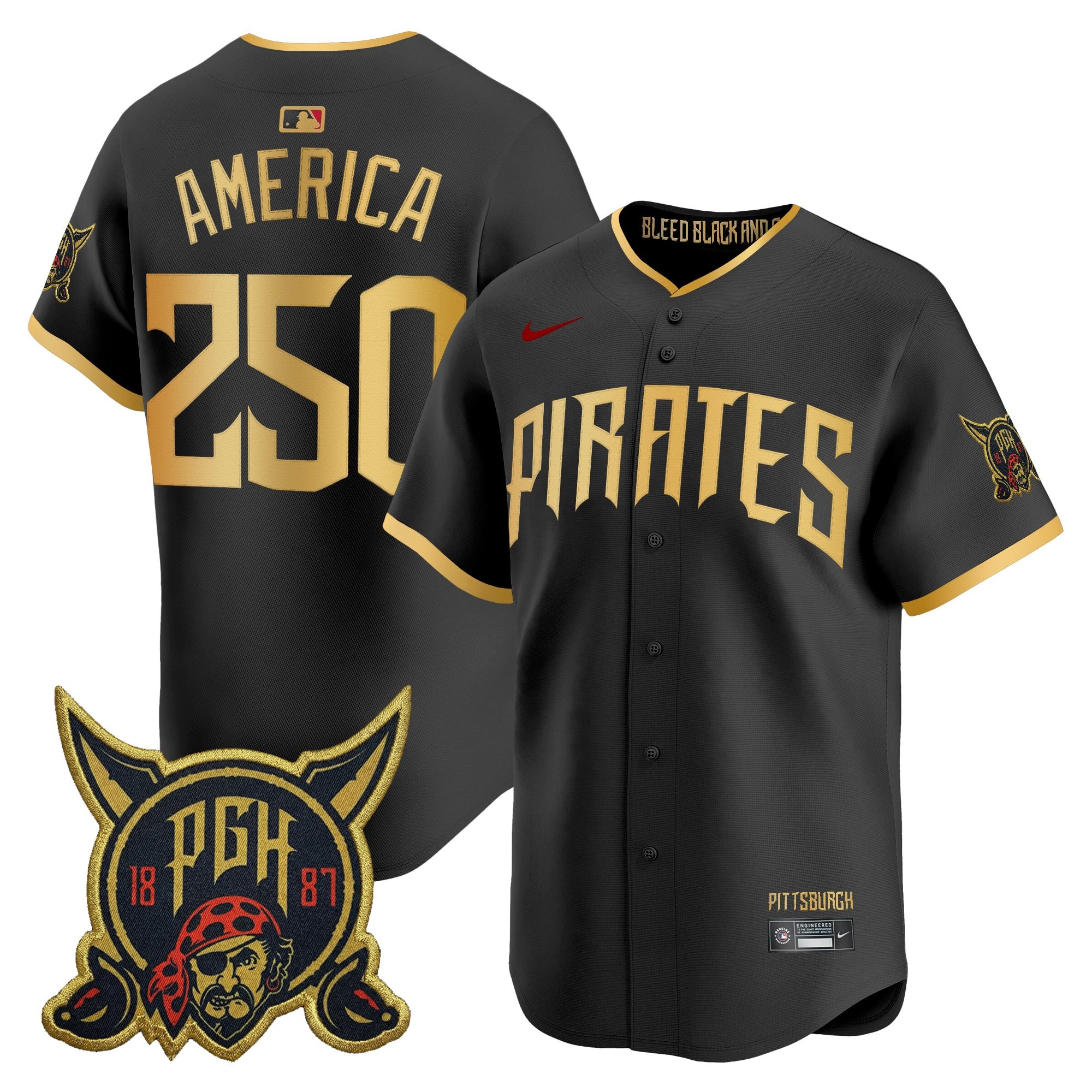 Men's Pittsburgh Pirates 2026 City Connect Vapor Premier Limited Jersey - All Stitched - Image 2
