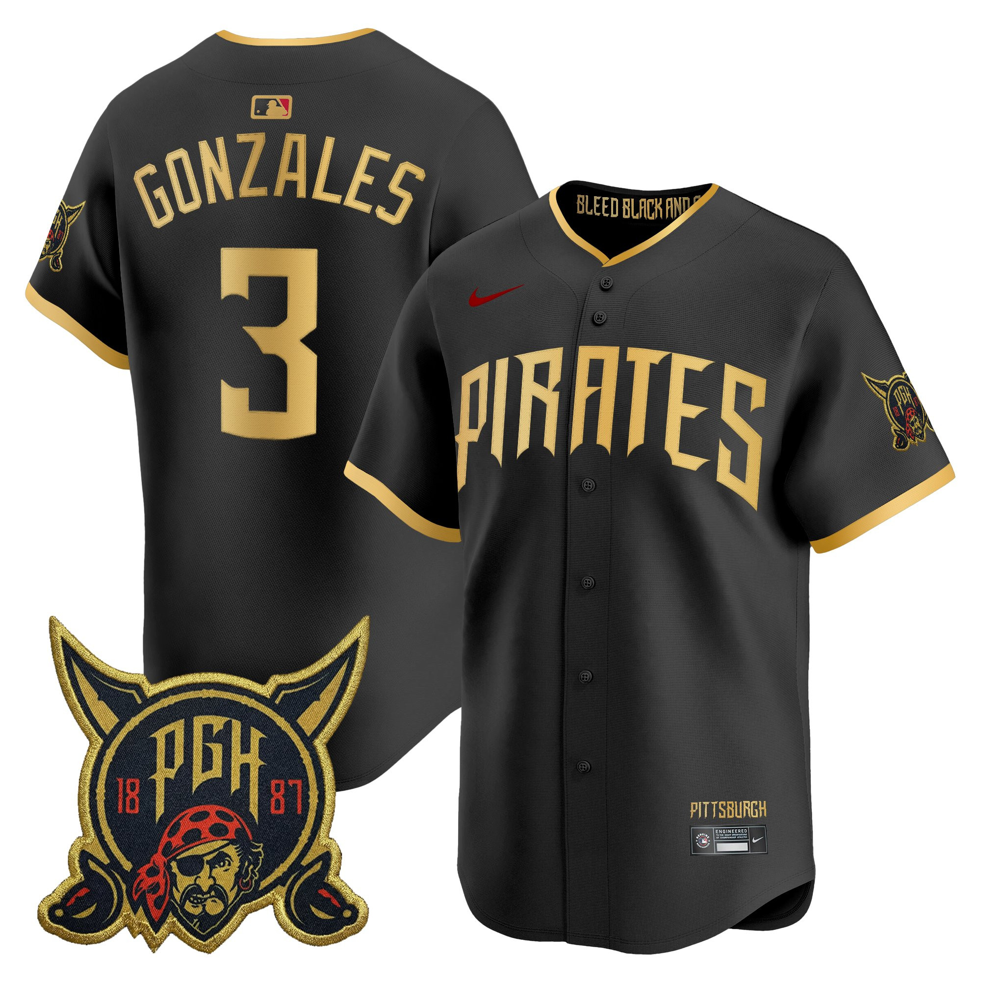 Men's Pittsburgh Pirates 2026 City Connect Vapor Premier Limited Jersey - All Stitched - Image 8