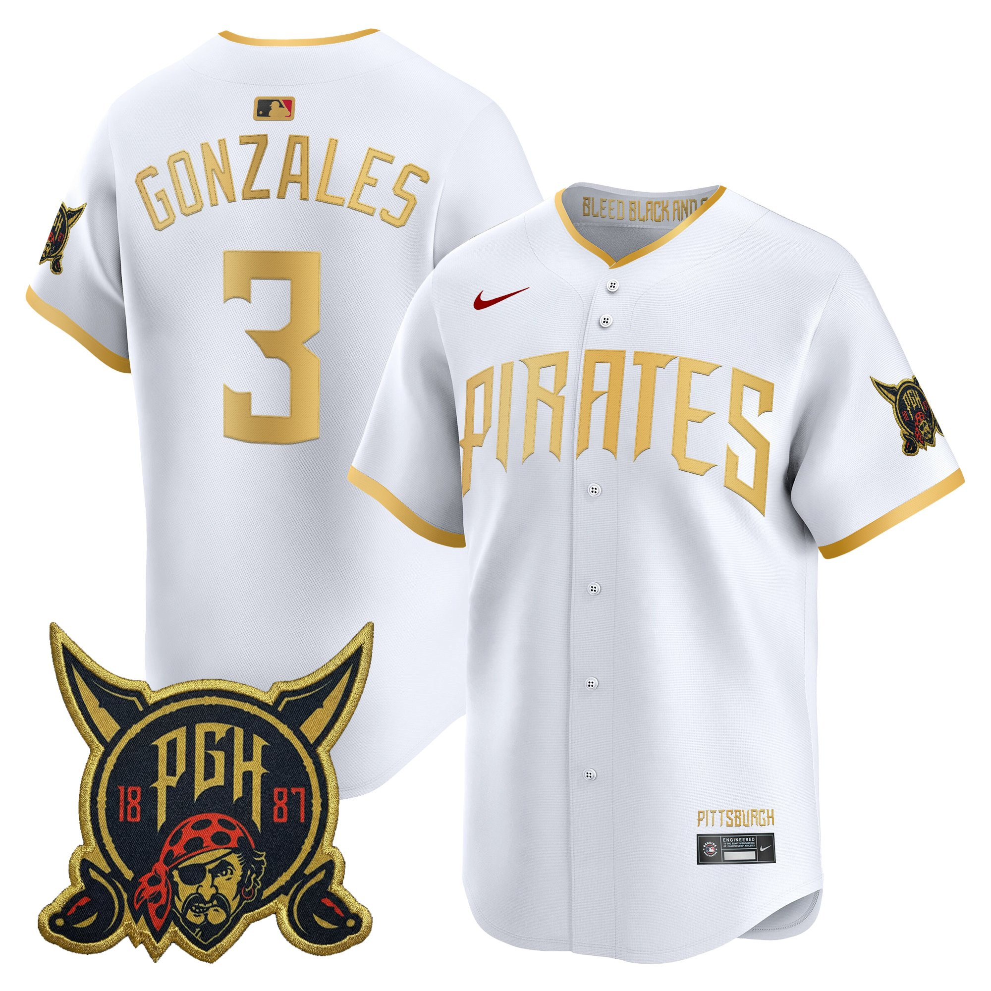 Men's Pittsburgh Pirates 2026 City Connect Vapor Premier Limited Jersey - All Stitched - Image 18