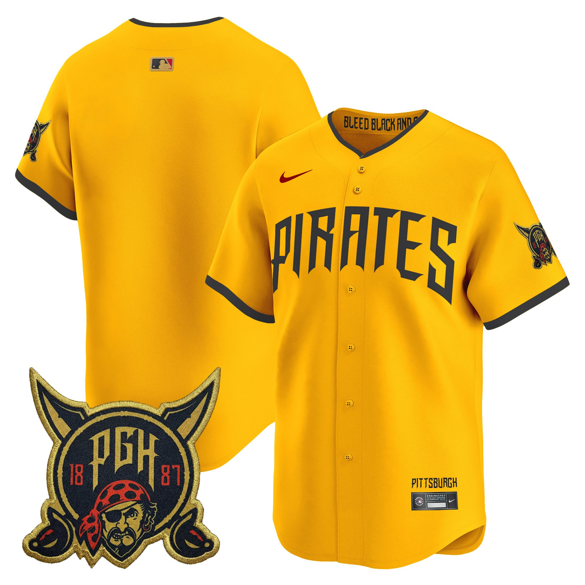 Men's Pittsburgh Pirates 2026 City Connect Vapor Premier Limited Jersey - All Stitched - Image 30