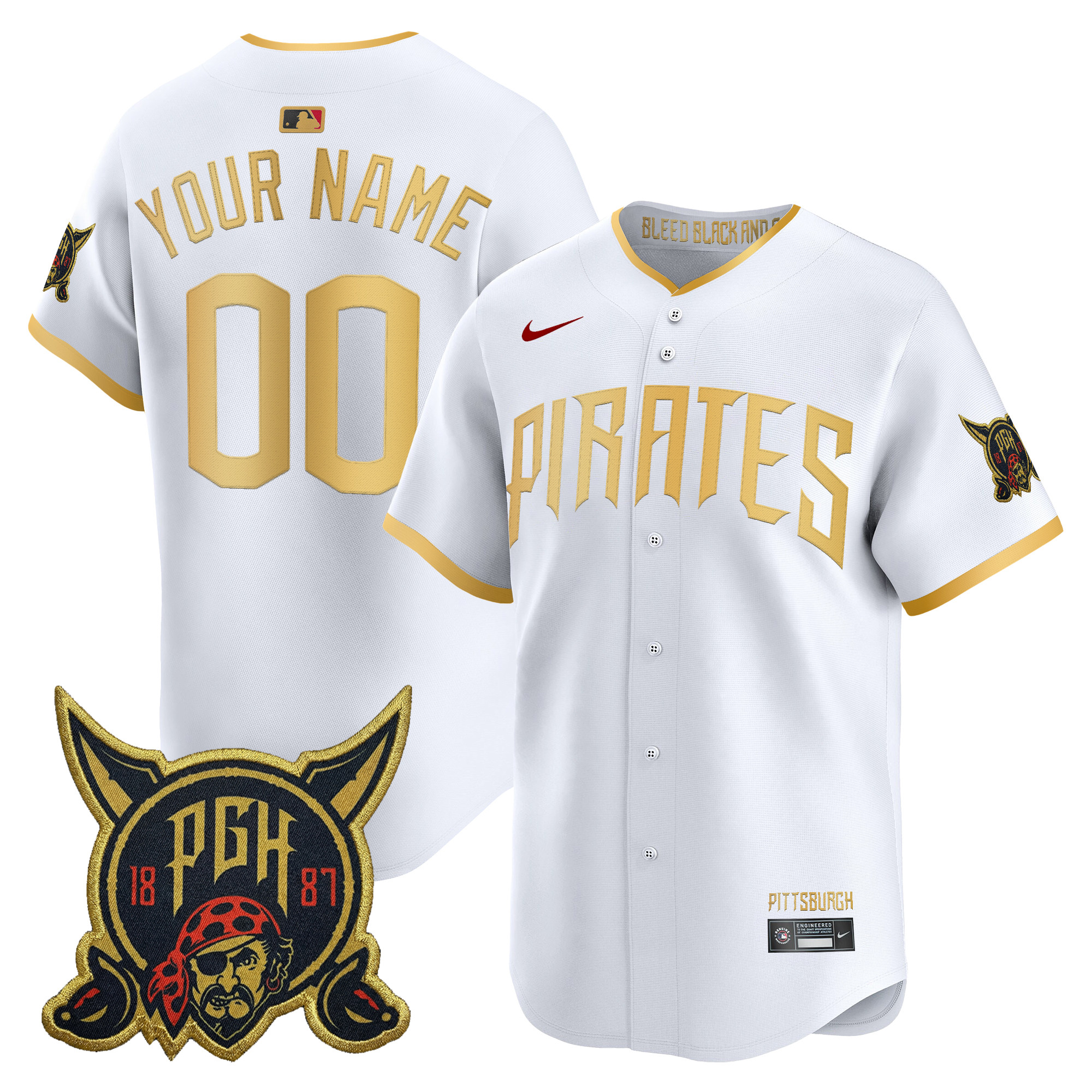 Pittsburgh Pirates 2026 City Connect Vapor Premier Limited Custom Jersey - All Stitched - Image 2