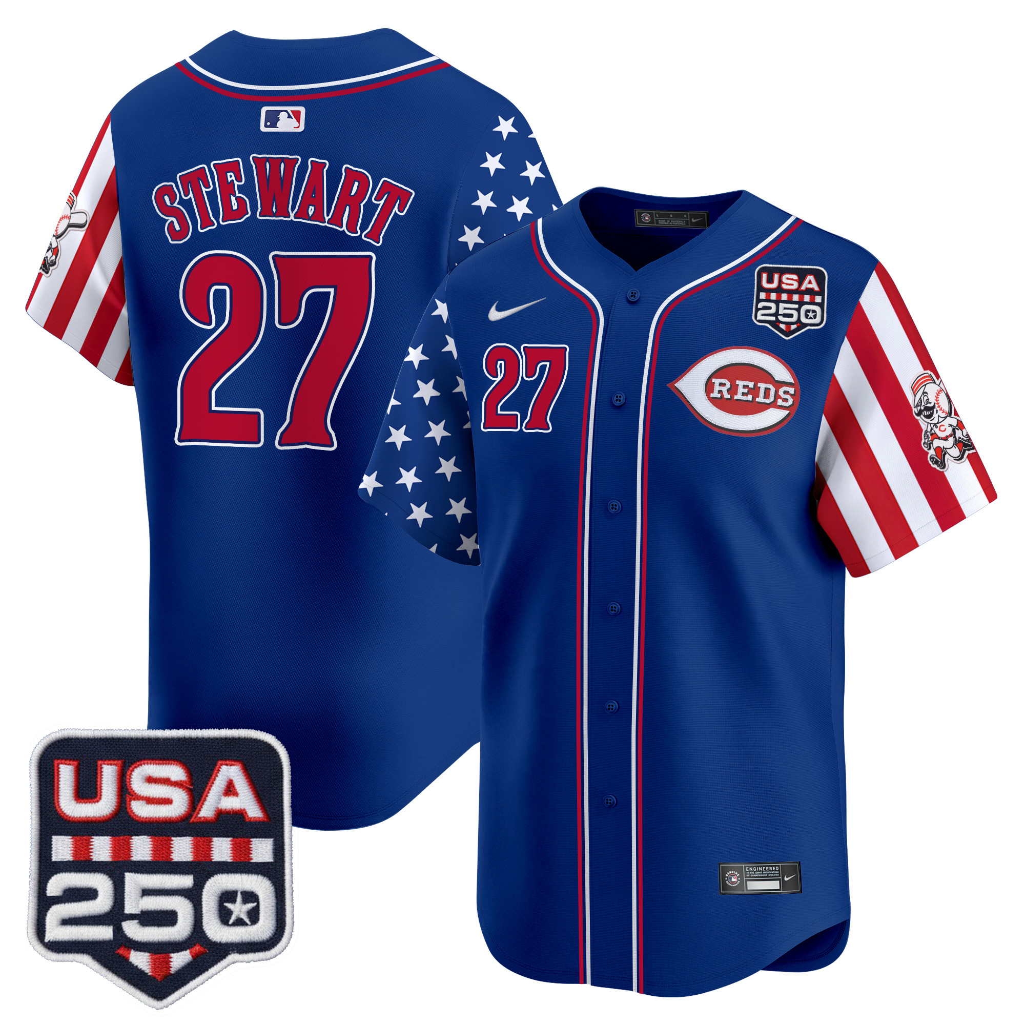 Men's Cincinnati Reds "America250 Edition" Vapor Premier Limited Jersey - All Stitched - Image 32