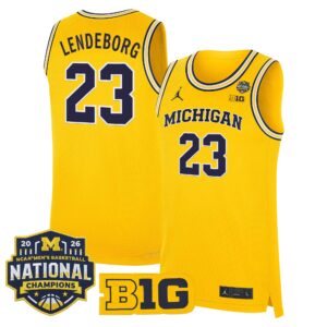 Men's Michigan Wolverines 2026 National Champions Patch Basketball Jersey - All Stitched