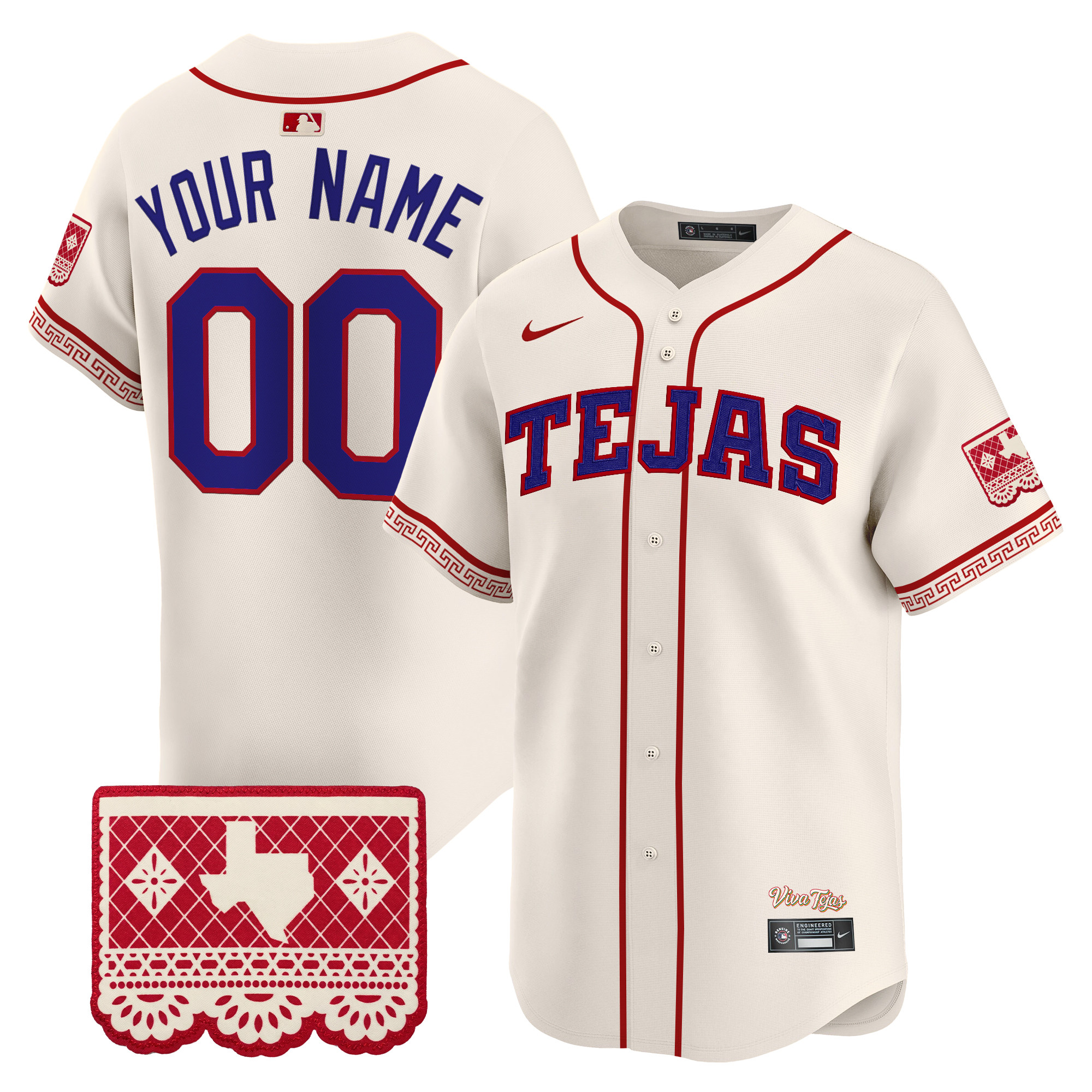 Texas Rangers 2026 City Connect Vapor Premier Limited Custom Jersey - All Stitched - Image 3