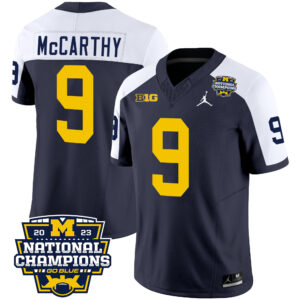 Men's Michigan Wolverines 2023 National Champions Patch Vapor Jersey V2 - All Stitched