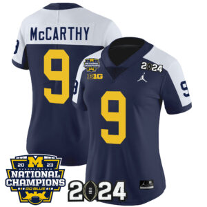 Women's Michigan Wolverines 2023 National Champions Patch Vapor Jersey - All Stitched