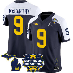 Men's Michigan Wolverines 2023 National Champions Patch Vapor Jersey V3 - All Stitched