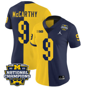 Women's Michigan Wolverines 2023 National Champions Patch Vapor Jersey V4 - All Stitched