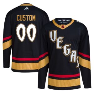 Vegas Golden Knights Custom Black Jersey - All Stitched
