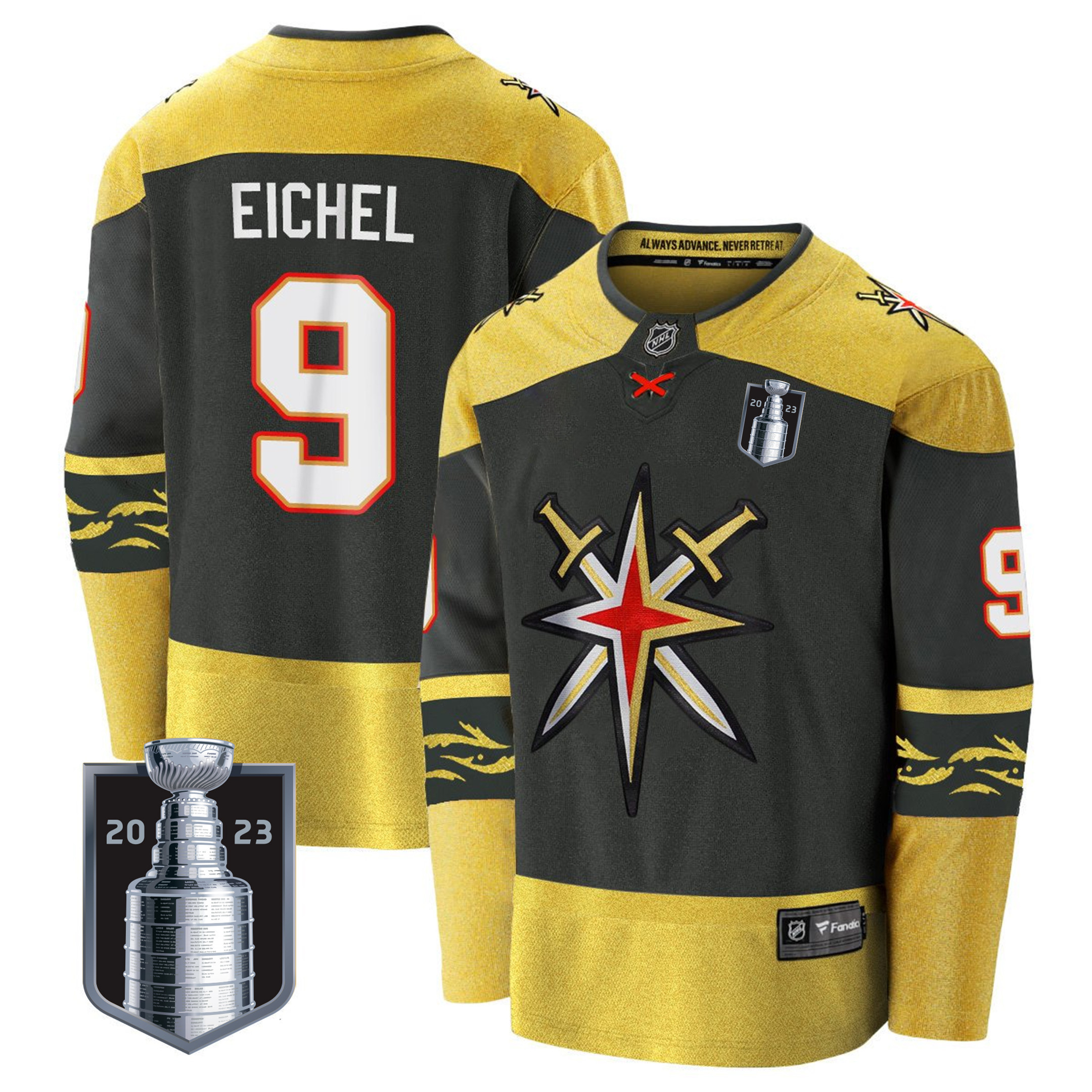 Men's Vegas Golden Knights 2023 Stanley Cup Final Jersey V2 - All Stitched - Image 37