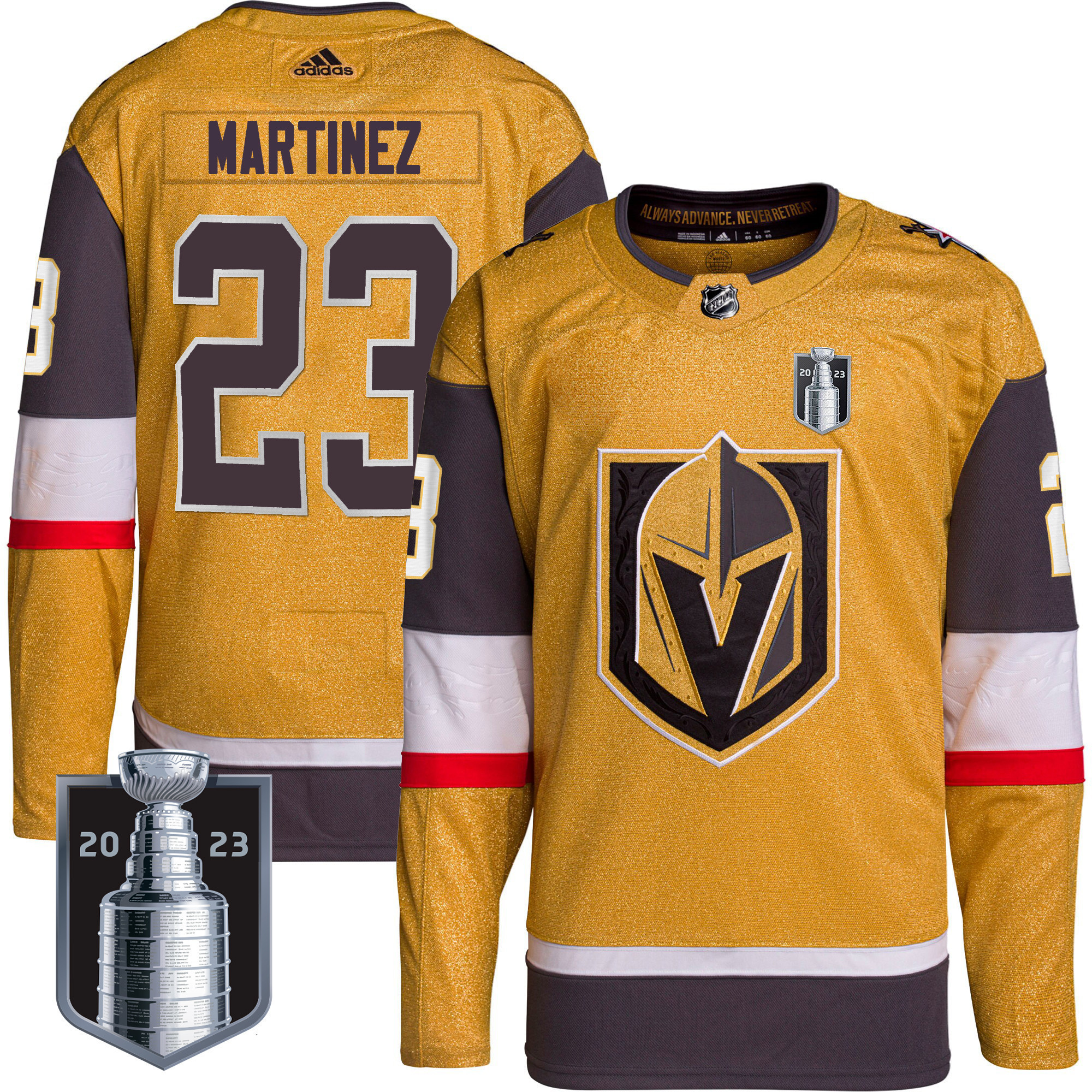 Men's Vegas Golden Knights 2023 Stanley Cup Final Jersey V2 - All Stitched - Image 9