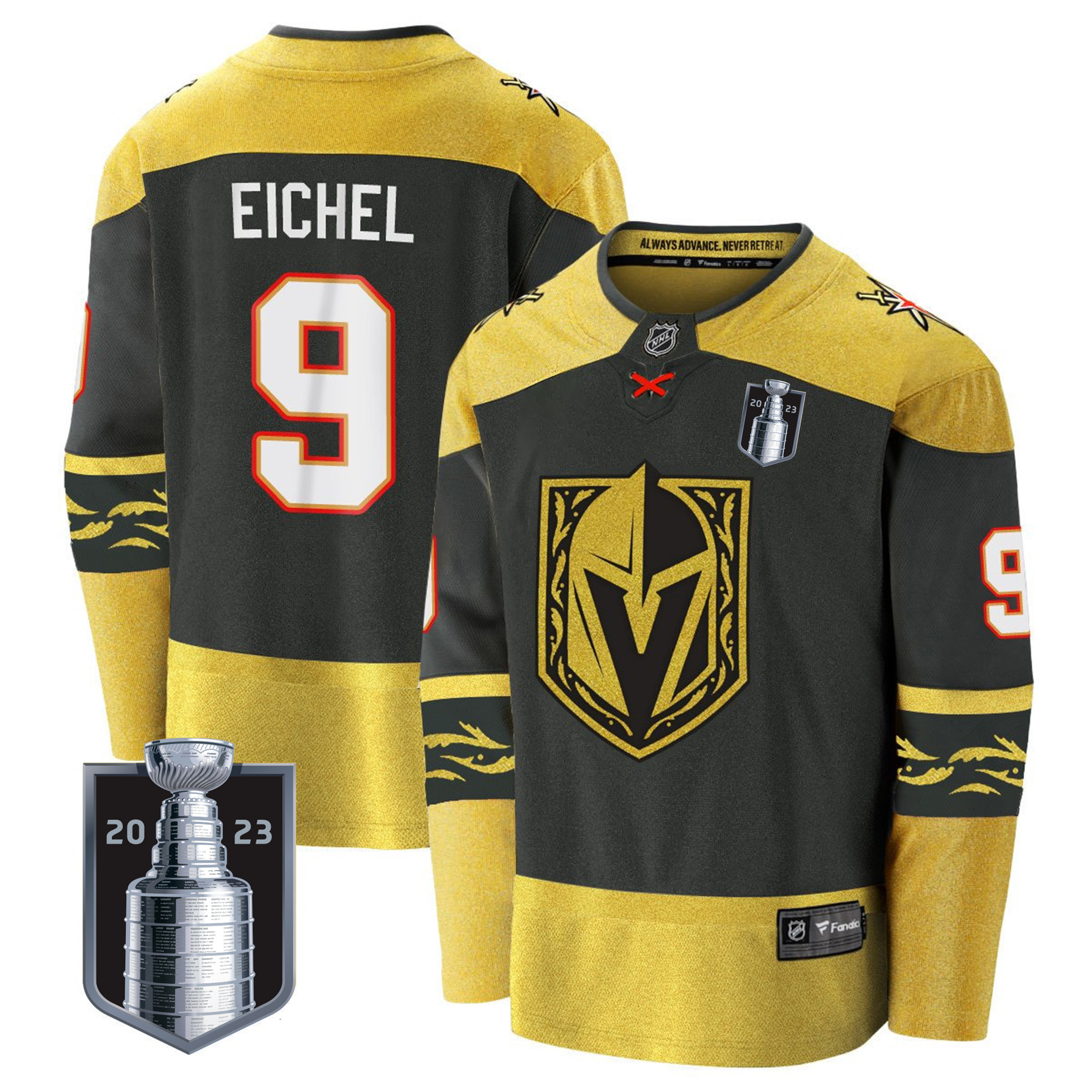 Men's Vegas Golden Knights 2023 Stanley Cup Final Jersey V2 - All Stitched - Image 27