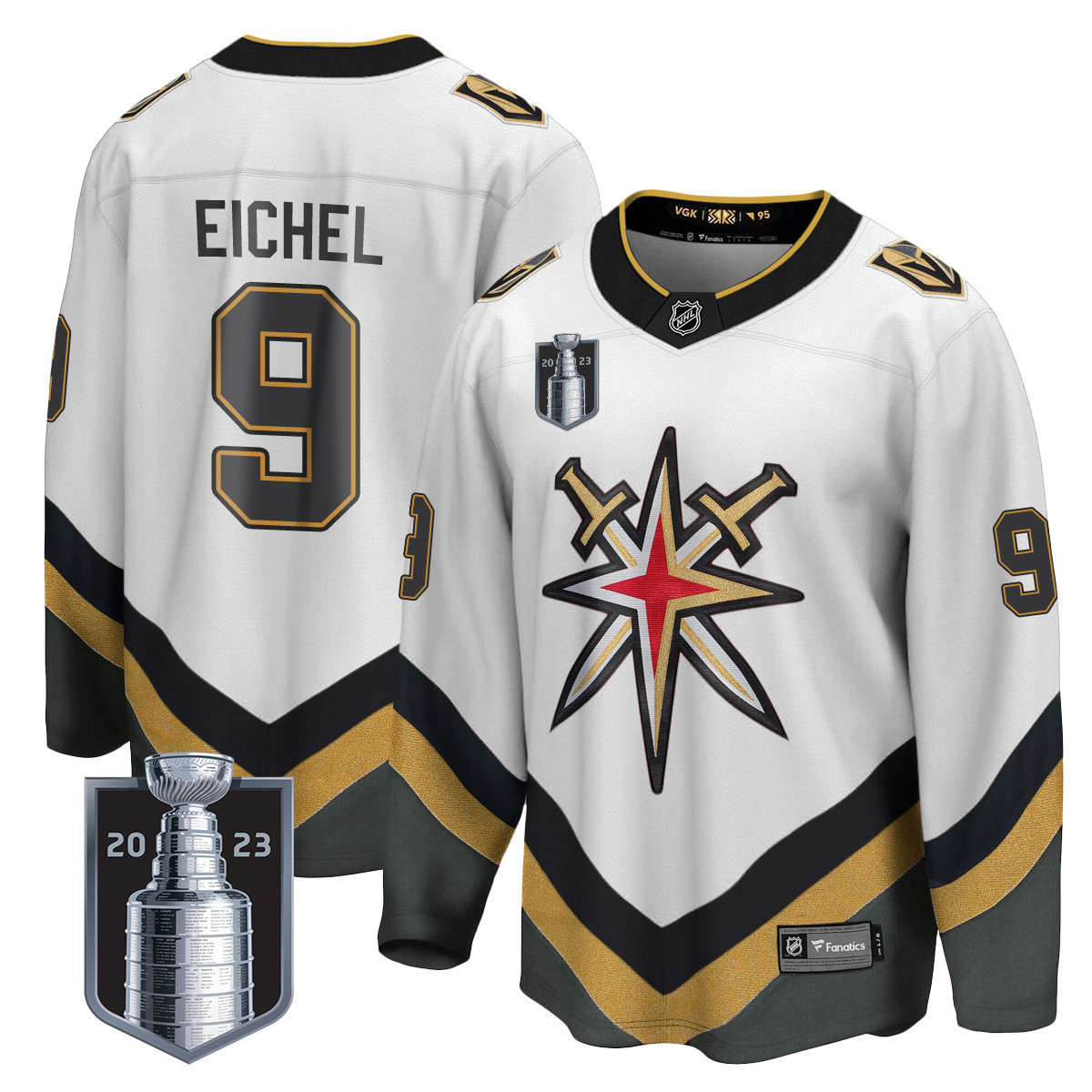 Men's Vegas Golden Knights 2023 Stanley Cup Final Jersey V2 - All Stitched - Image 12